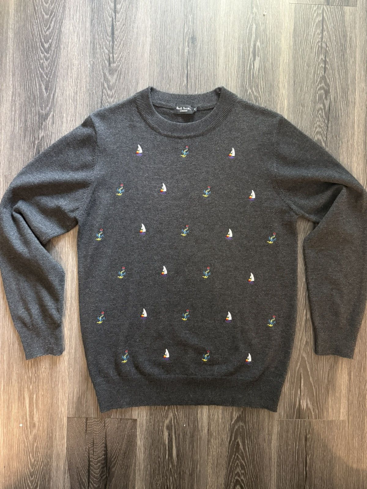 Paul Smith Paul Smith London Yacht Embroidered Wool Jumper Size US M / EU 48-50 / 2 - 1 Thumbnail