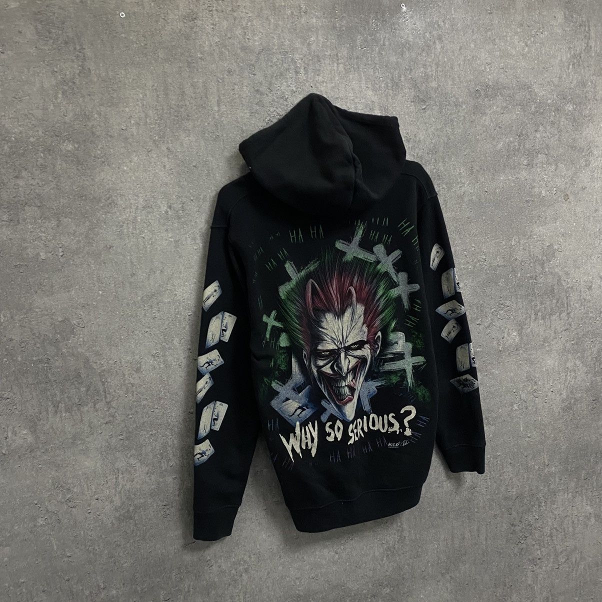 Japanese Brand Vintage Wild Joker Why So Serious Zip Hoodie Y2K Size US M / EU 48-50 / 2 - 8 Thumbnail