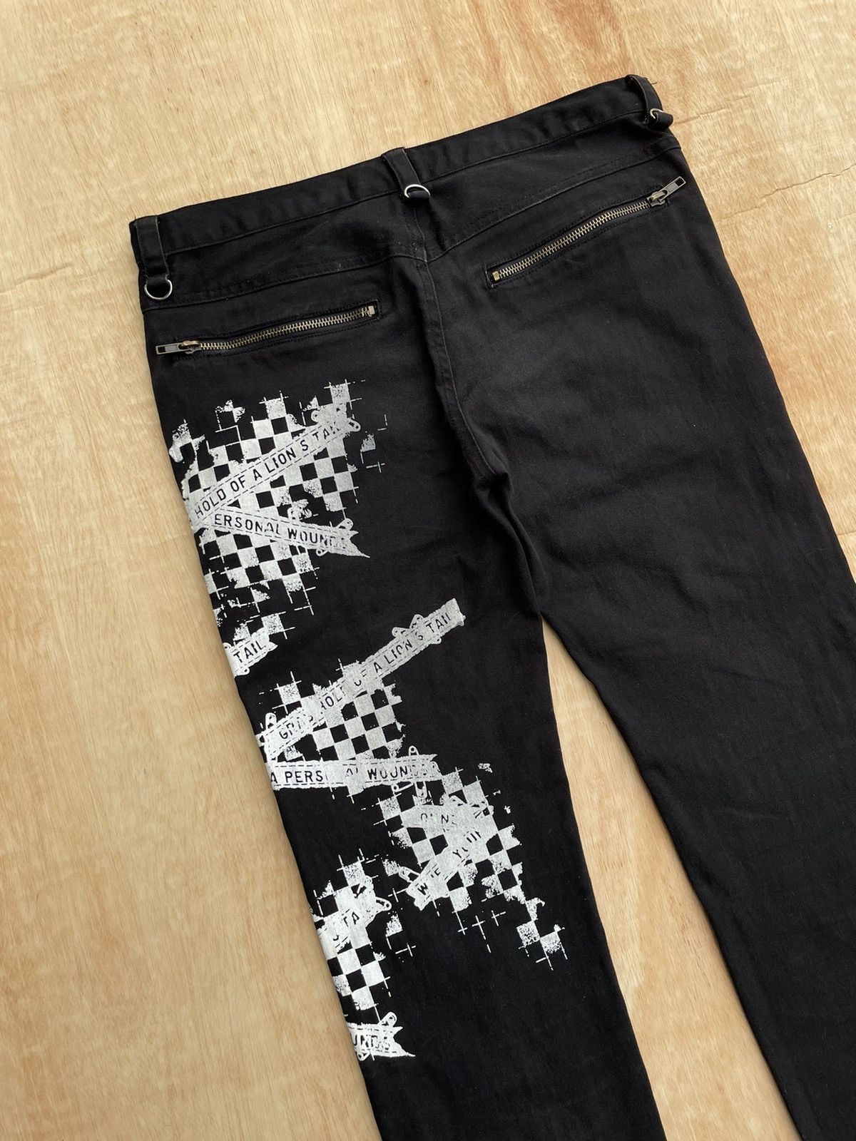 If Six Was Nine × Japanese Brand × Le Grande Bleu (L.G.B.) Deorat Japan Skull Punk Style Poem Pants Size US 31 - 5 Thumbnail