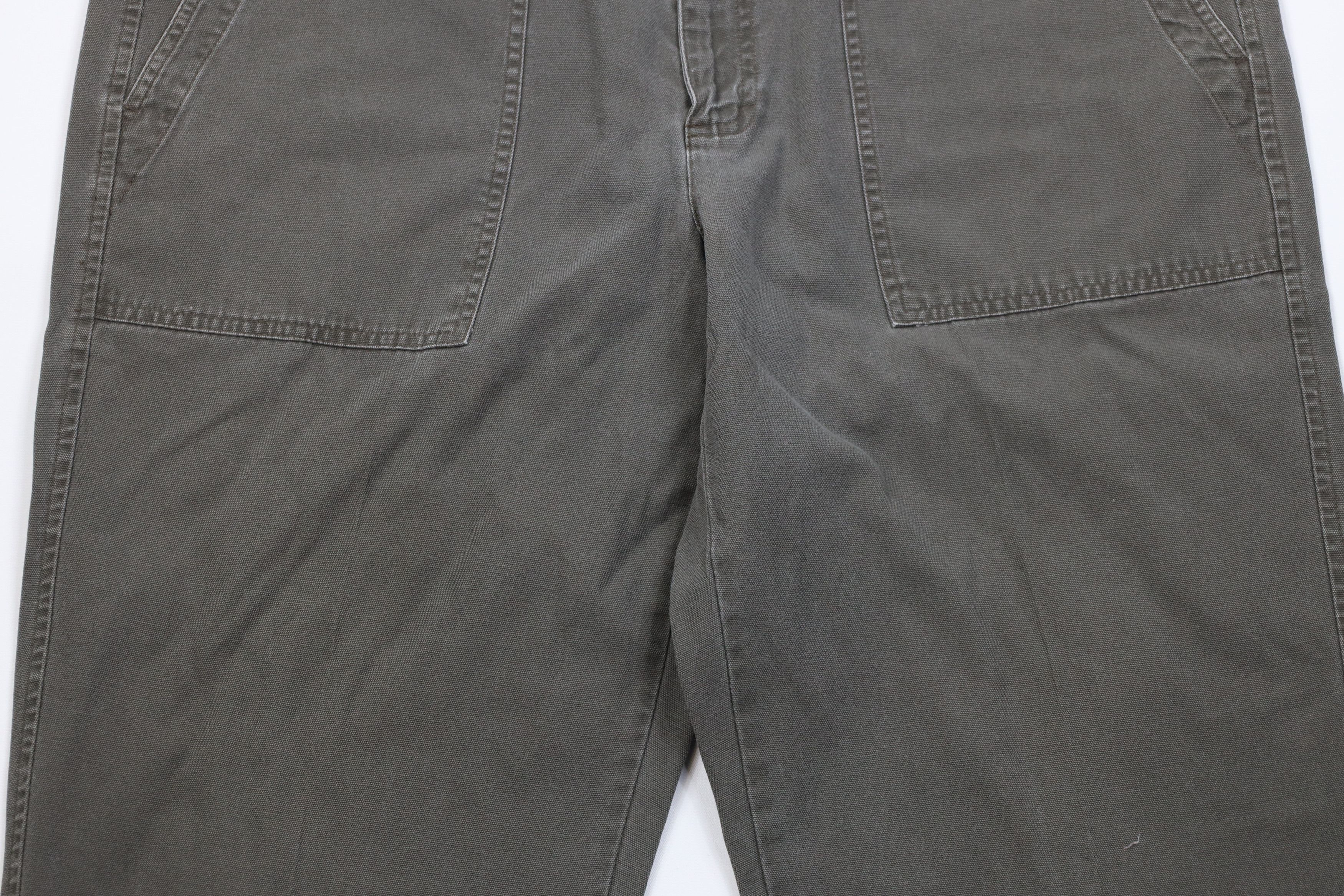 Eddie Bauer Vintage 90s Eddie Bauer Canvas Wide Leg Utility Pants Green Size US 40 / EU 56 - 3 Thumbnail