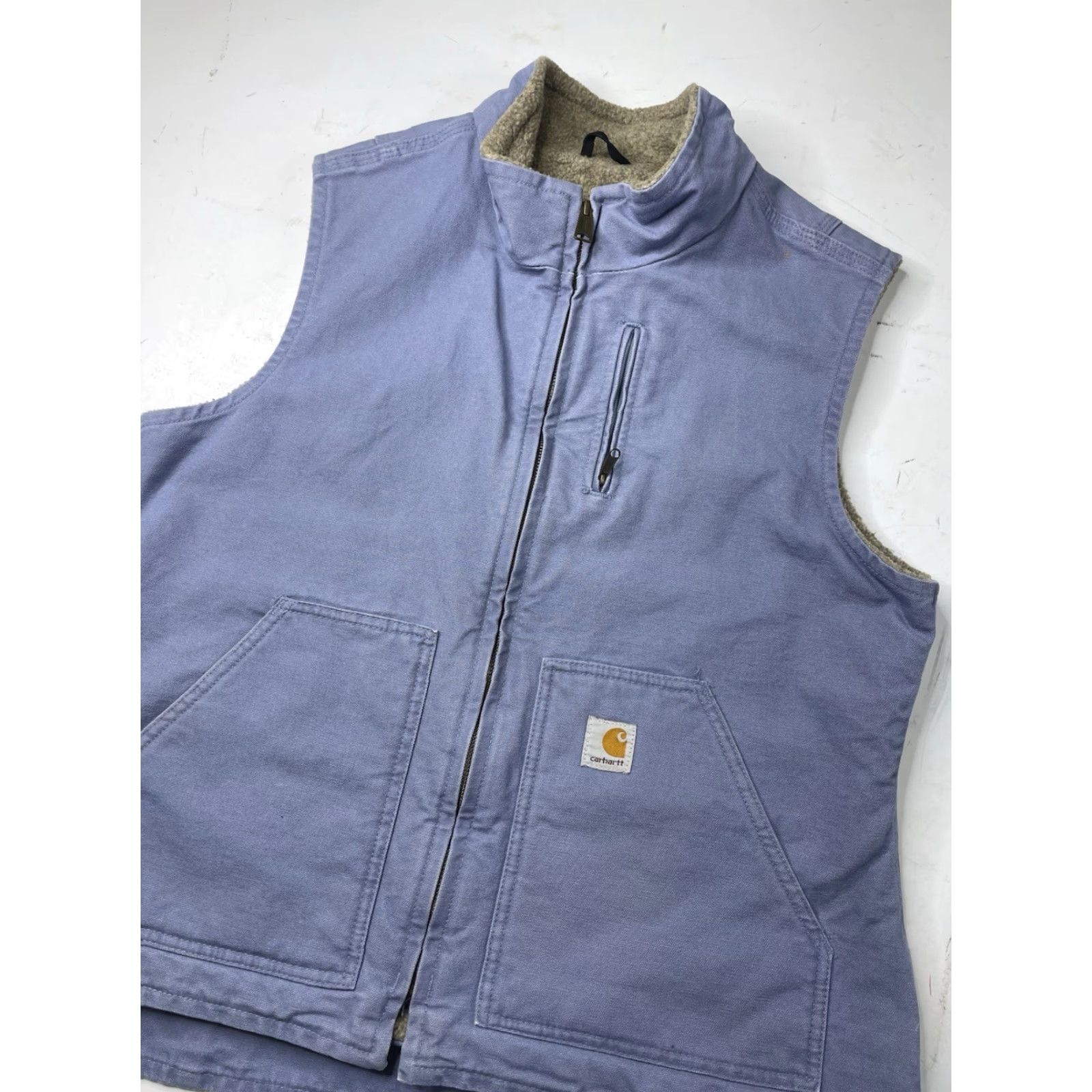 Carhartt Carhartt Vest Sherpa Mock Neck WV001 CUB Country Blue Women's L Vintage Outdoor Size L / US 10 / IT 46 - 2 Thumbnail