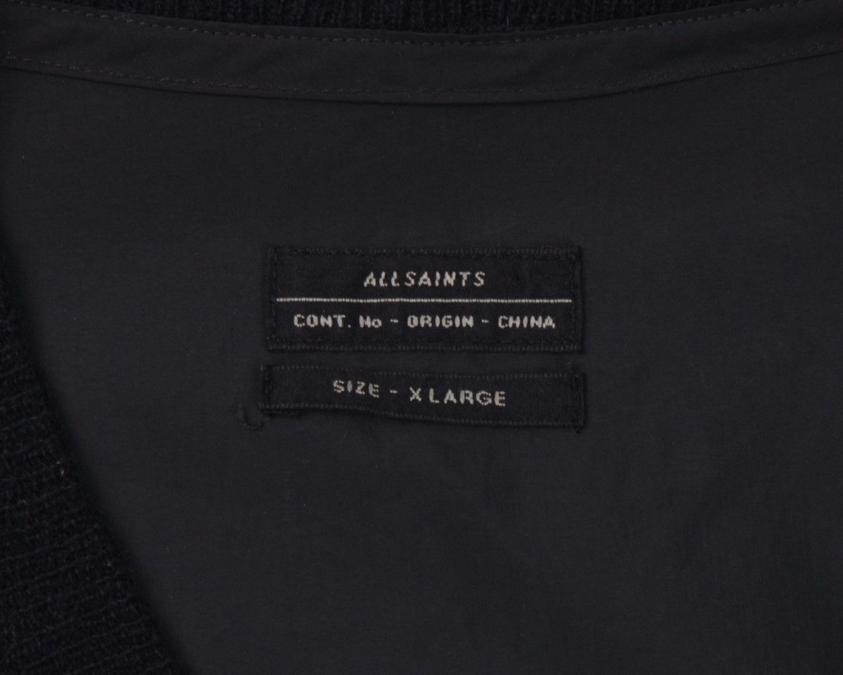 Allsaints × Designer ALLSAINTS Juku Bomber Wool Nylon Full Zip Cardigan Sweater Size US XL / EU 56 / 4 - 18 Thumbnail