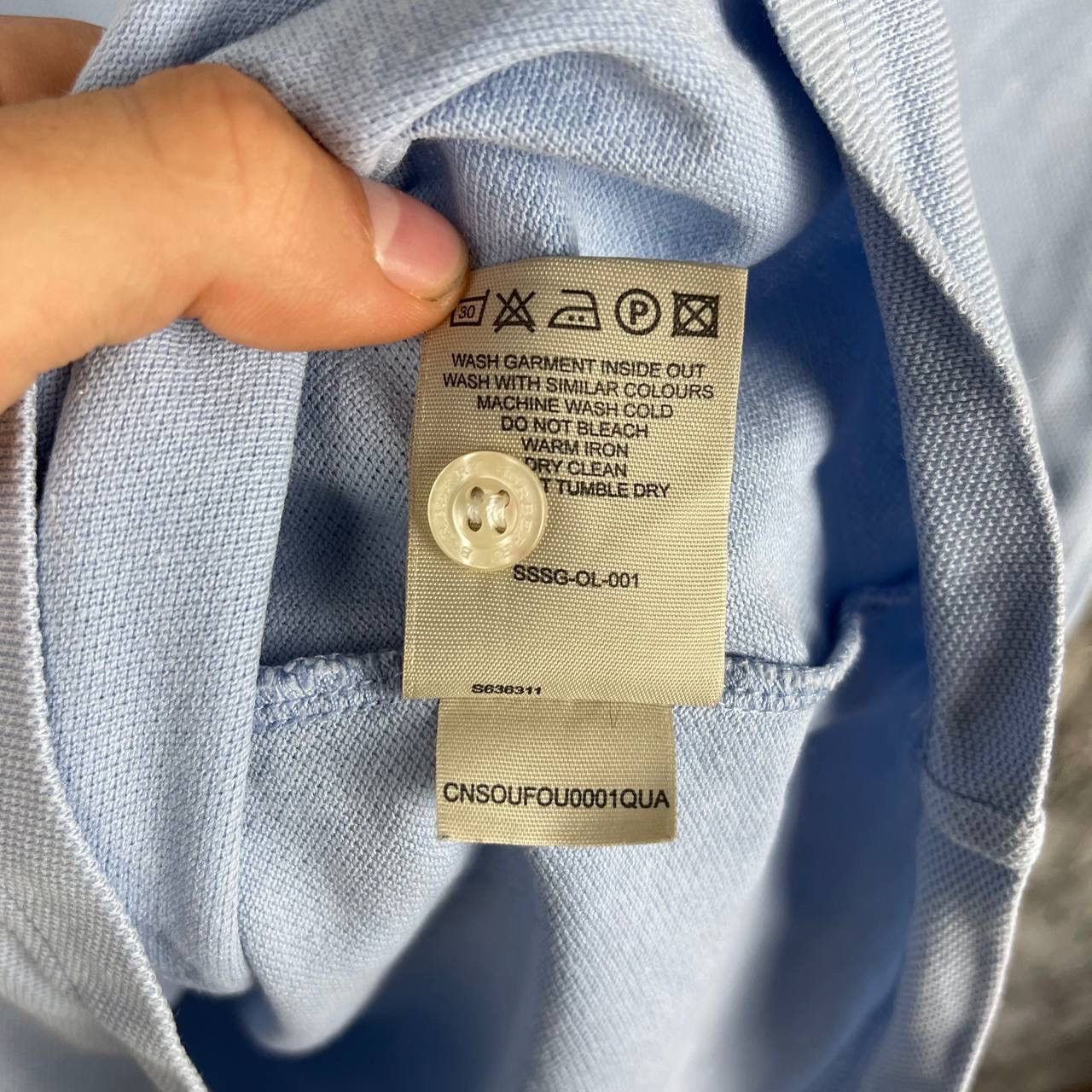 Burberry Burberry London Light Blue Polo Shirt Nova Check Collar L Size US L / EU 52-54 / 3 - 7 Thumbnail