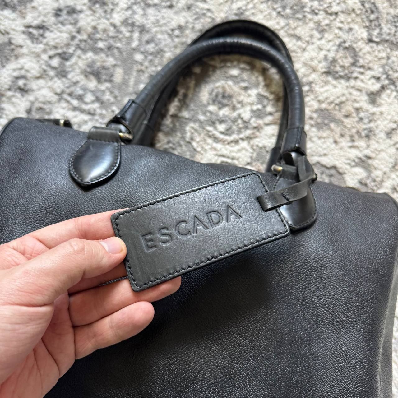 Escada Avant Garde Escada Black Luggage Leather Handle Bag Size ONE SIZE - 5 Thumbnail