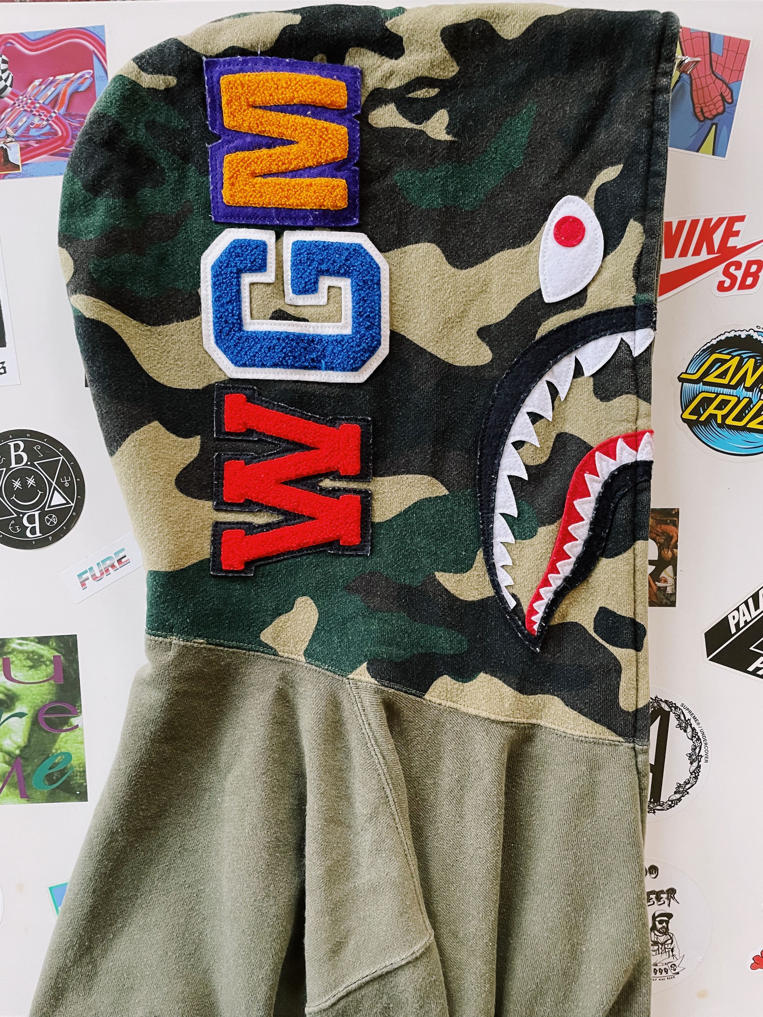 Bape × Nigo × Vintage Vintage Y2K A Bathing Ape Bape Land Shark Fullzip Hoodie Size US XL / EU 56 / 4 - 3 Thumbnail