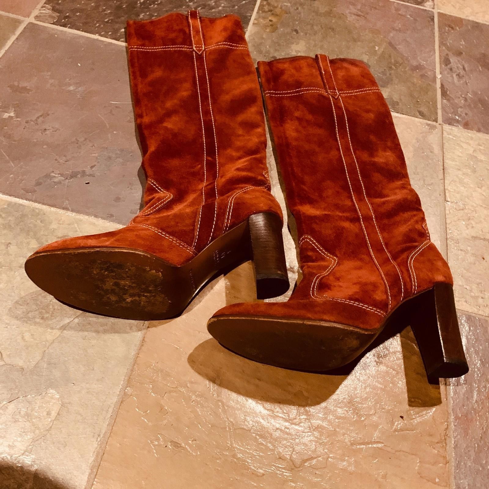 Marc Jacobs Vintage MARC BY MARC JACOBS Knee High BOOTS Brown SUEDE G123 Size US 9 / IT 39 - 3 Thumbnail
