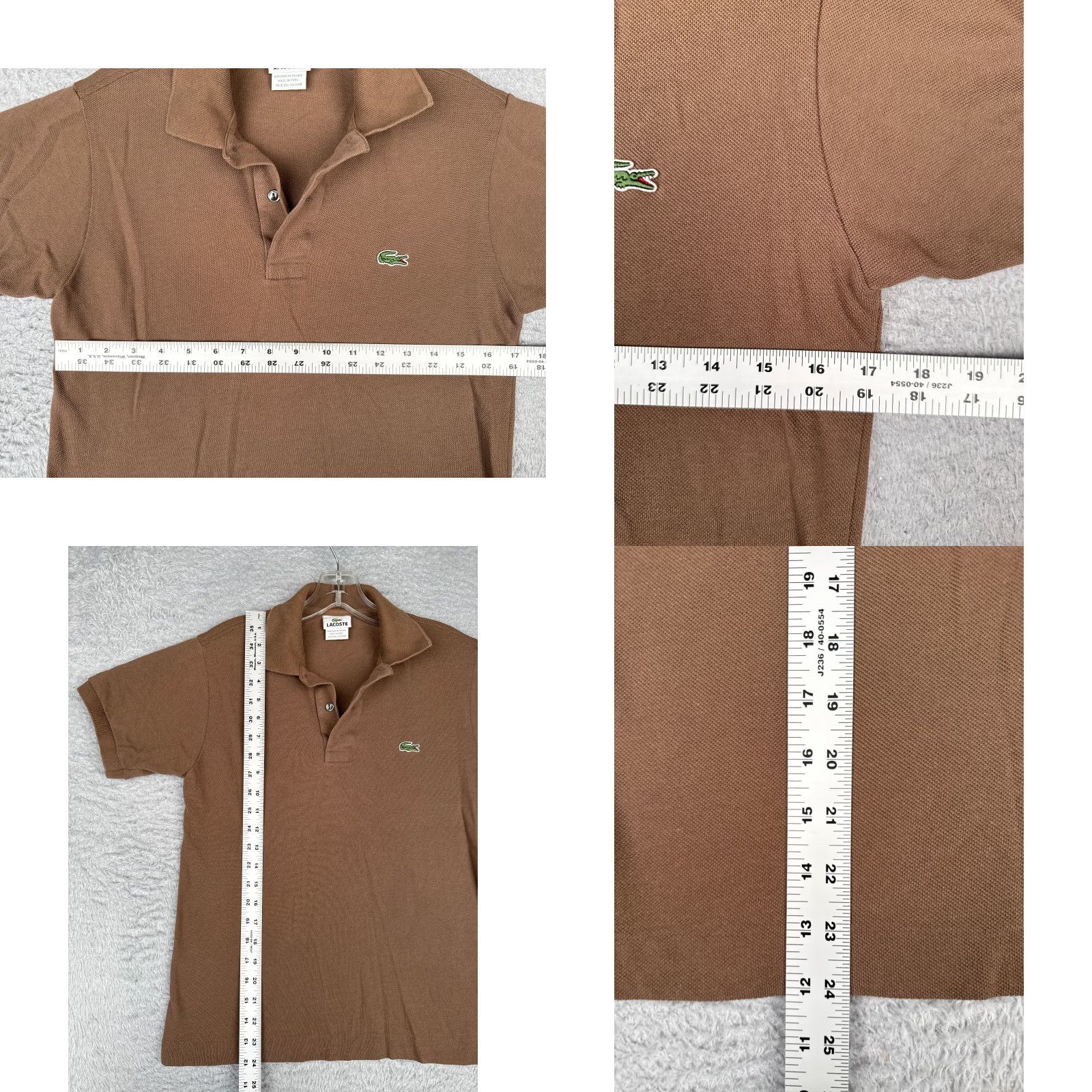 Lacoste VINTAGE Lacoste Polo Shirt Women 2 Brown Short Sleeve Slim Cotton Blend JerseyREAD Size XS / US 0-2 / IT 36-38 - 8 Thumbnail