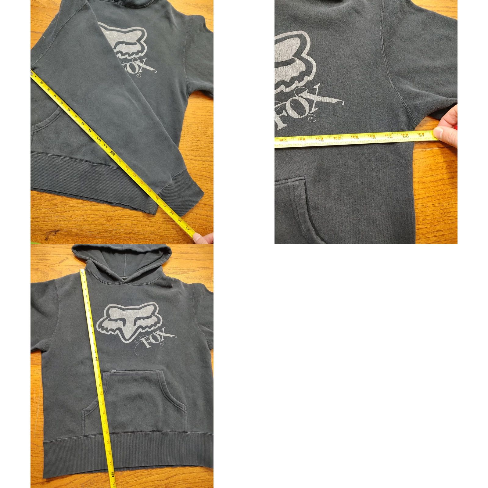 Fox Racing Fox Racing Hoodie Womens M Black Double Sided Logo Pullover Moto Sweatshirt Printed Graphic Hooded Pockets All Seasons Size M / US 6-8 / IT 42-44 - 9 Thumbnail