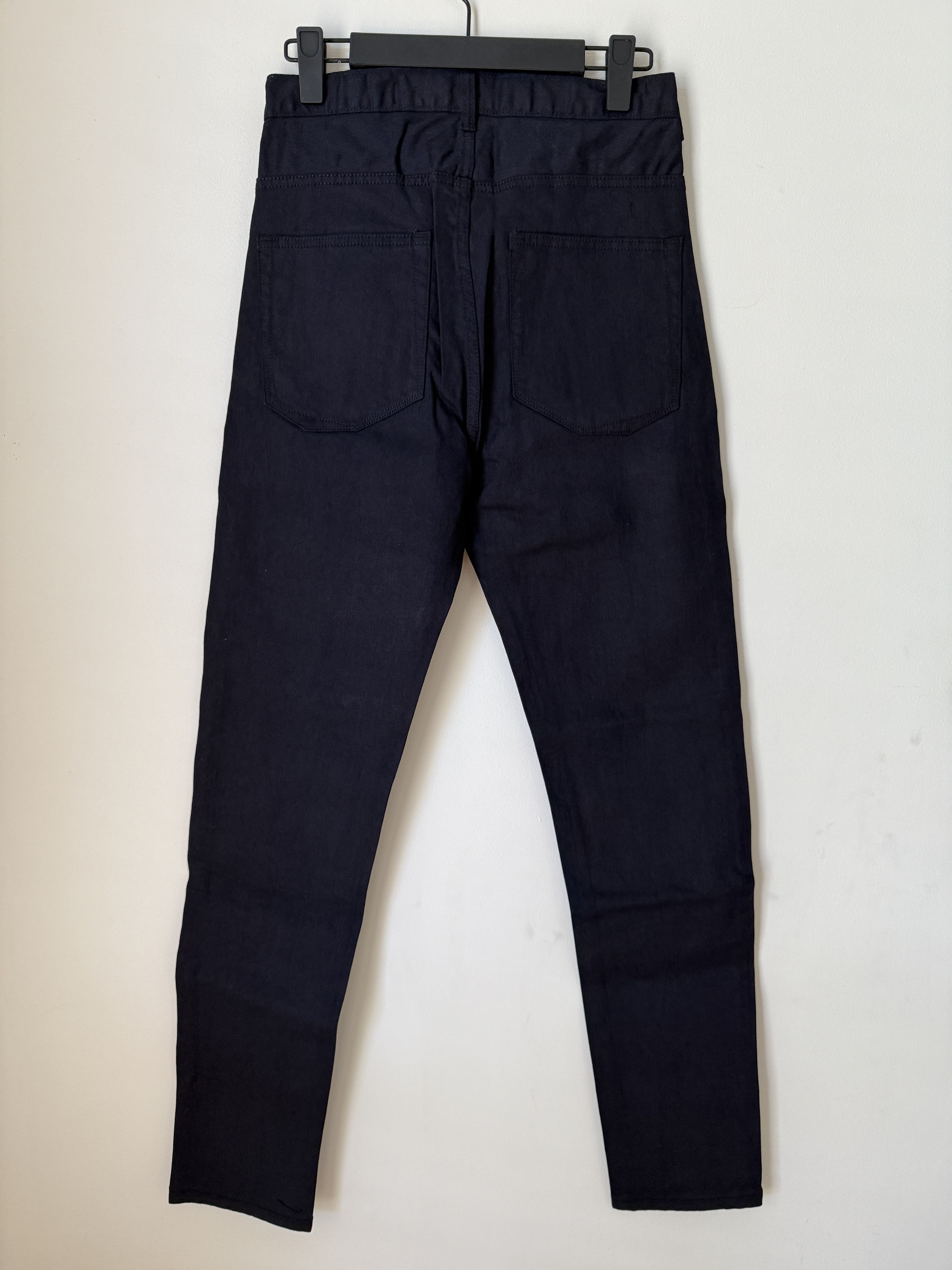 EX INFINITAS EX INFINITAS RELAXED TAPERED COATED NAVY JEANS. SZ 26 Size US 26 / EU 42 - 4 Thumbnail