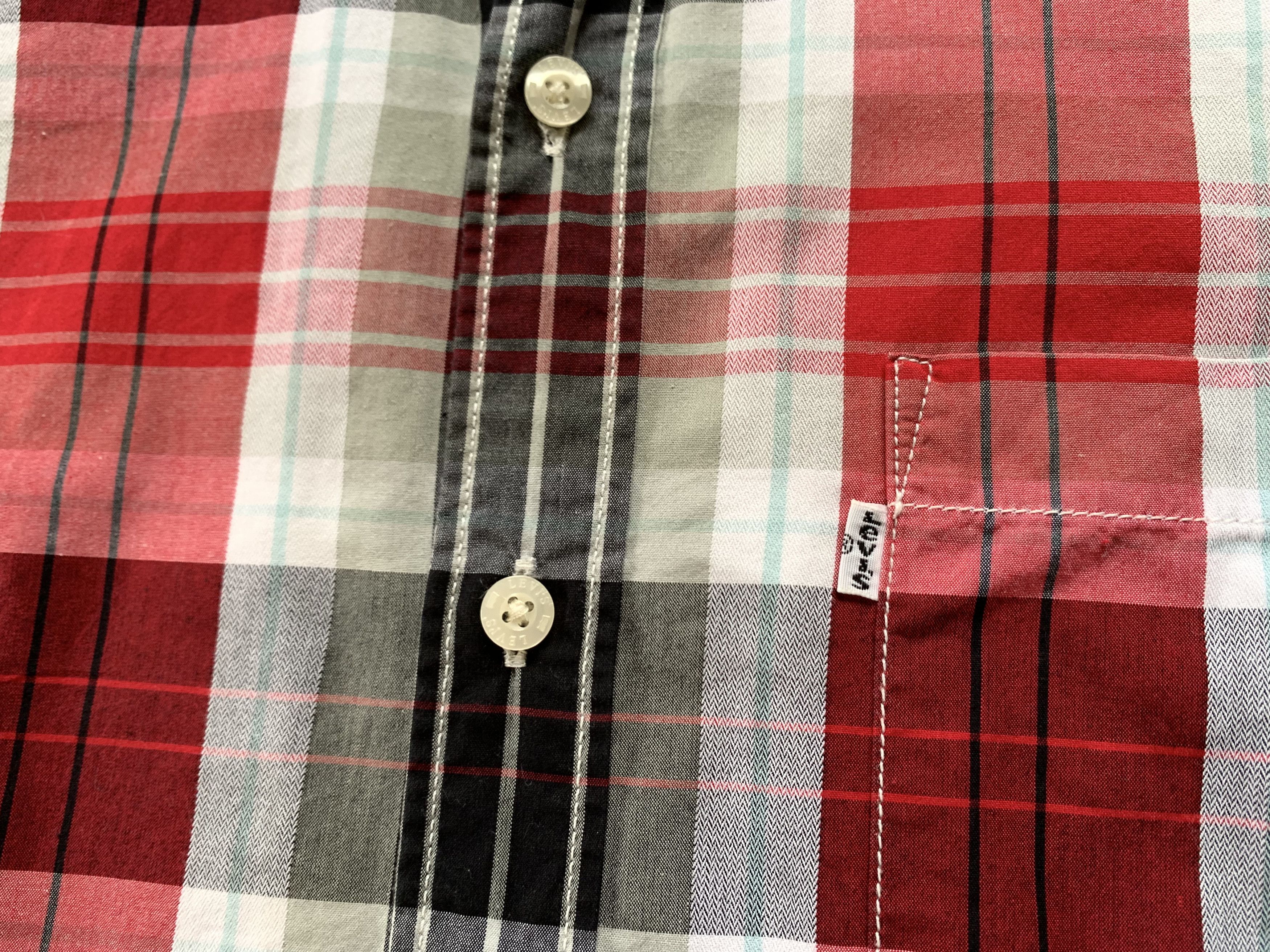 Levi's Levis Slim Fit Long Sleeve Plaid Shirt Size US L / EU 52-54 / 3 - 5 Thumbnail