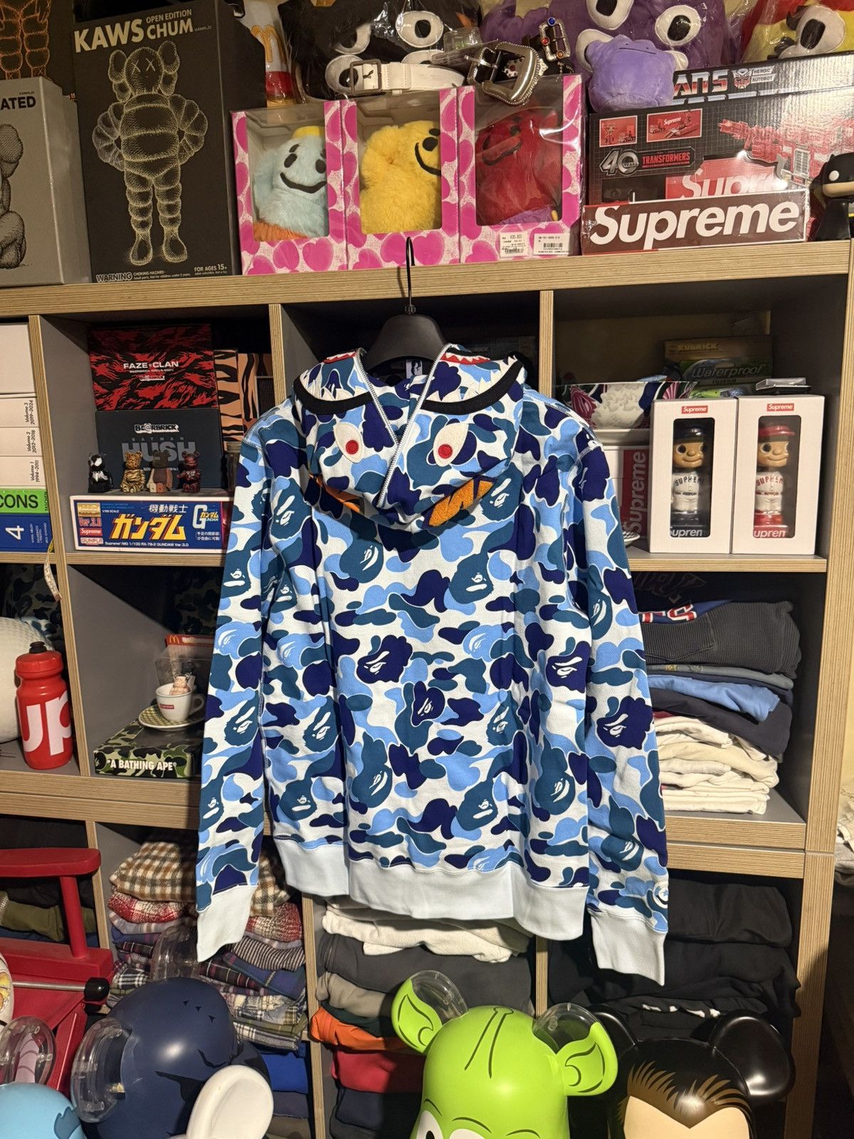Bape Bape Baby Blue Shark Quarterzip Hoodie Size US L / EU 52-54 / 3 - 4 Thumbnail