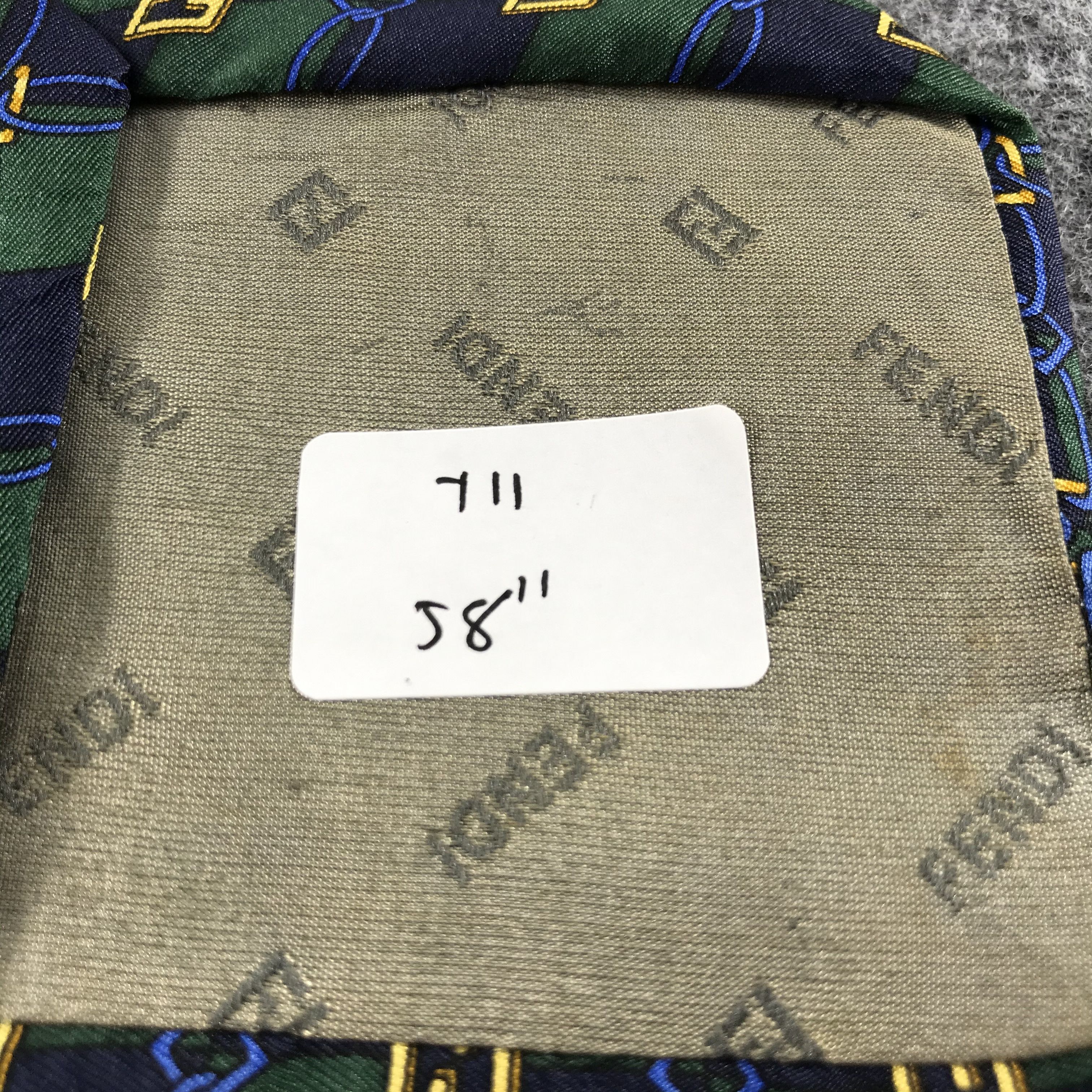 Fendi × Vintage Vintage Fendi Monogram Silk Neck Ties T11 Size ONE SIZE - 8 Thumbnail