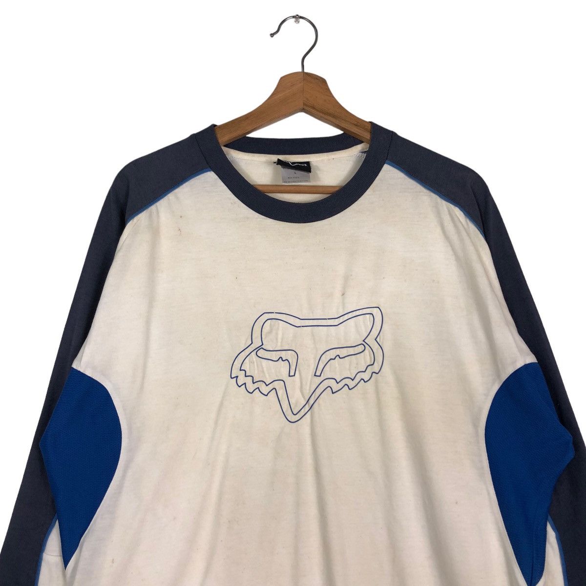Fox Racing 🔥VINTAGE LONG SLEEVE FOX RACING BIG LOGO DESIGN Size US L / EU 52-54 / 3 - 3 Thumbnail
