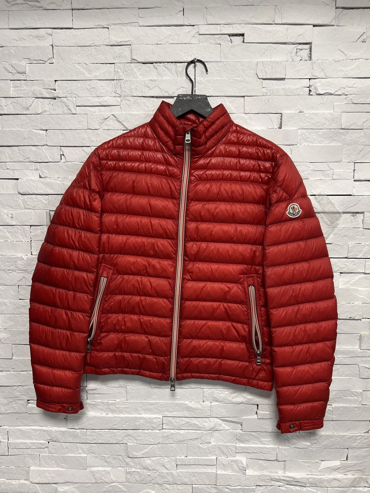 image of Moncler Daniel Down Red Jacket, Men's (Size Medium)