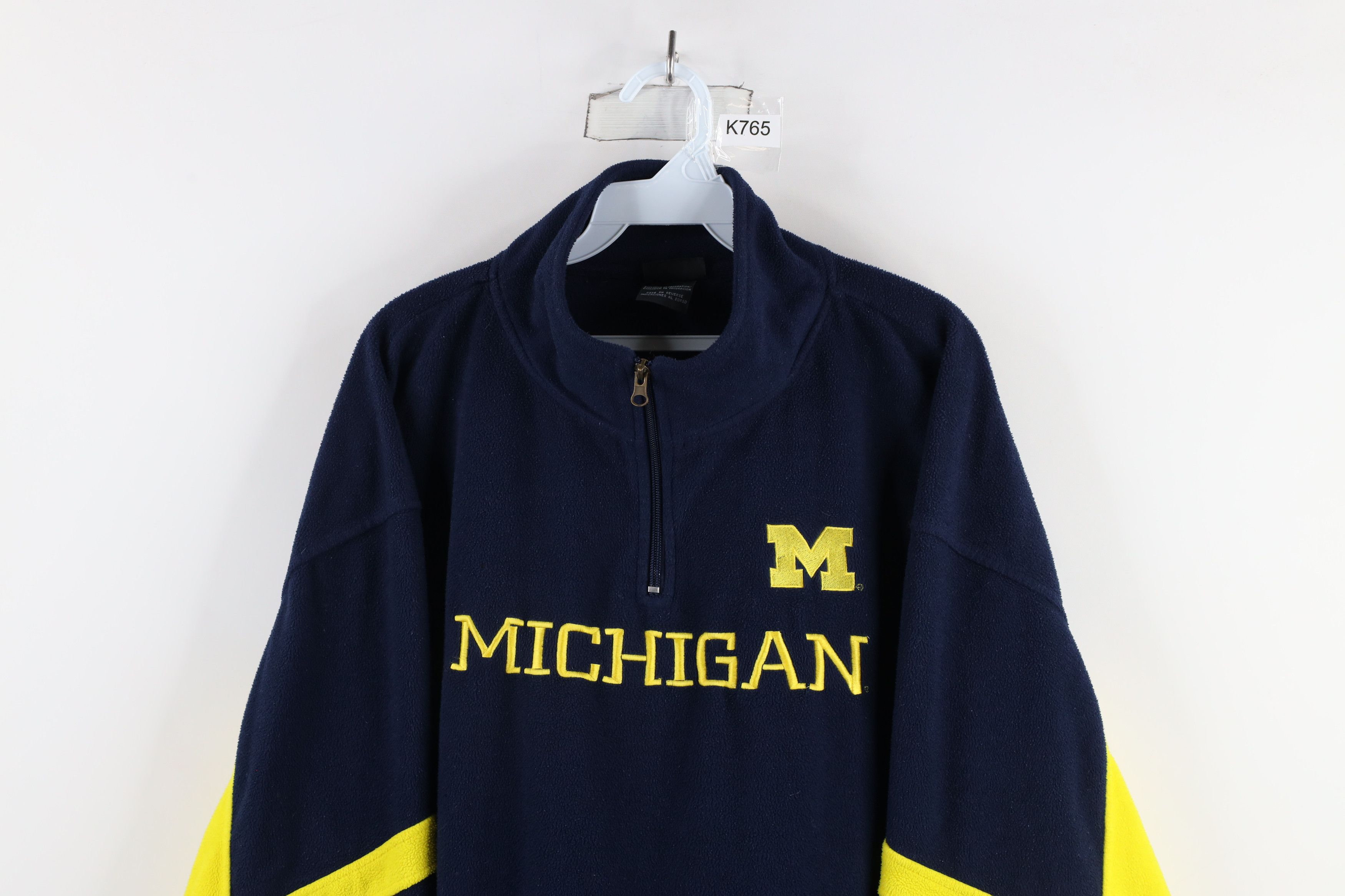 Vintage Vintage Out University of Michigan Half Zip Fleece Sweater Size US XL / EU 56 / 4 - 2 Thumbnail