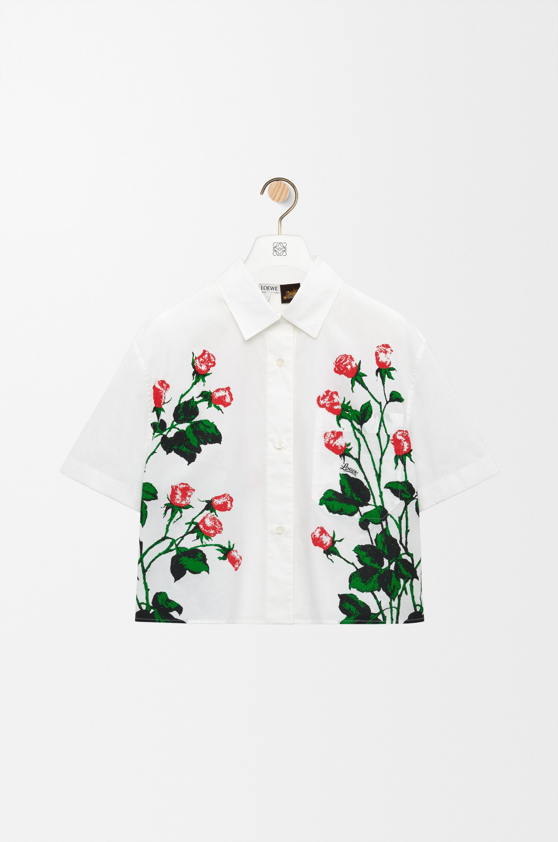 Loewe o1in1g0426 Short Sleeve Shirt in White Size S / US 4 / IT 40 - 1 Thumbnail