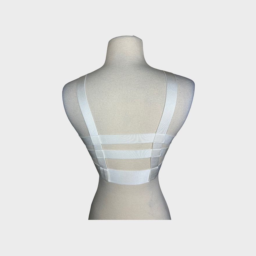 Vintage Bebe | Isabel Strappy Cutout Bralette Crop Top | Small Size S / US 4 / IT 40 - 4 Thumbnail