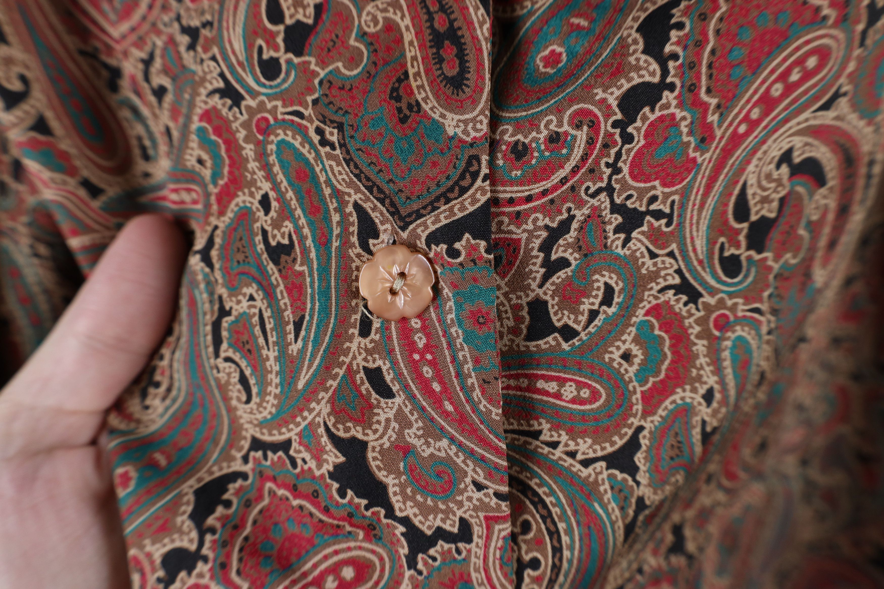 Vintage Vintage 90s Streetwear Paisley Button Shirt Puff Sleeve Size L / US 10 / IT 46 - 5 Thumbnail