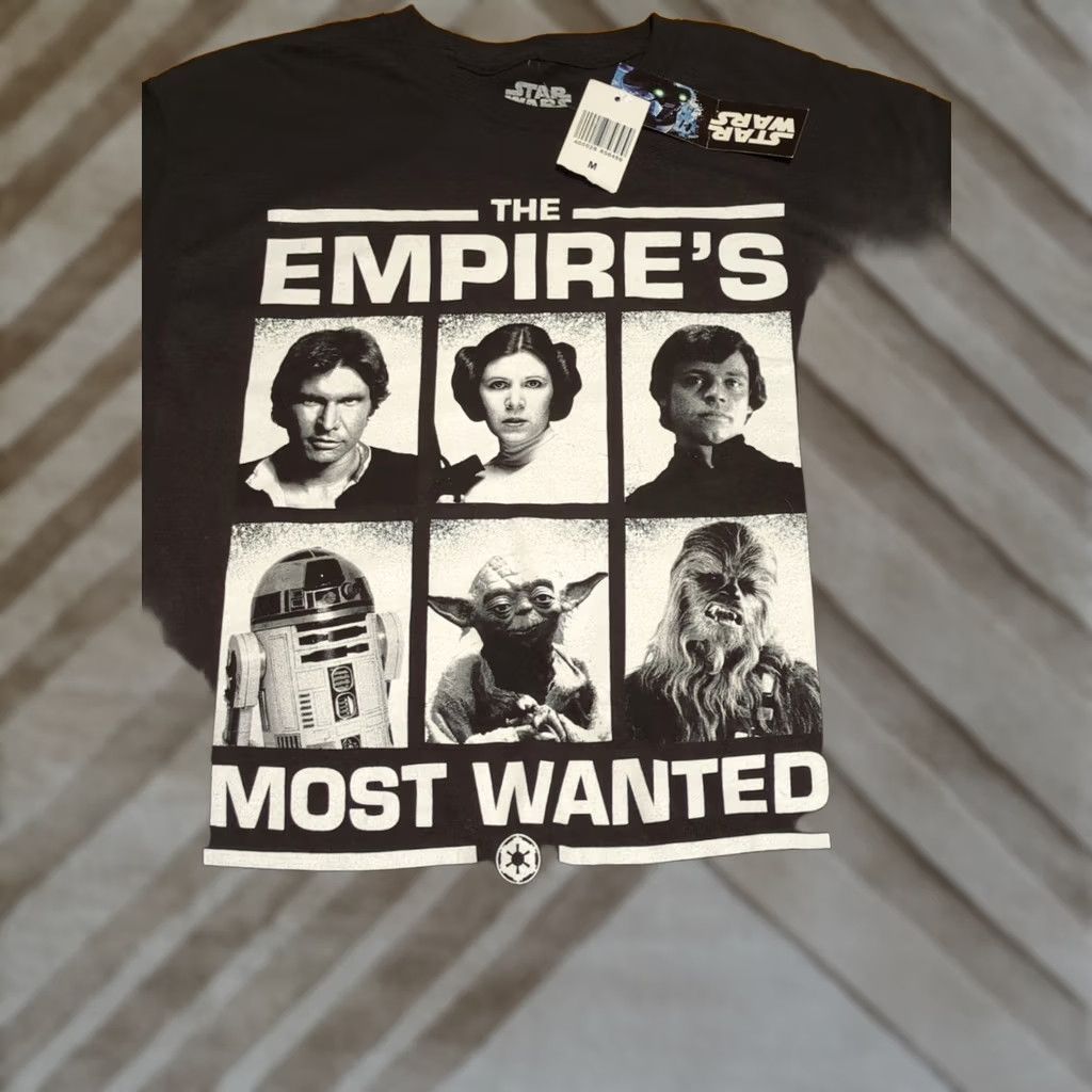 Star Wars Star Wars Shirt Mens M Black White Yoda Jedi Empire Luke Casual NWT T-Shirt Short Sleeve Crew Neck Logo Graphic Print Movie Theme Mens Size US M / EU 48-50 / 2 - 1 Thumbnail