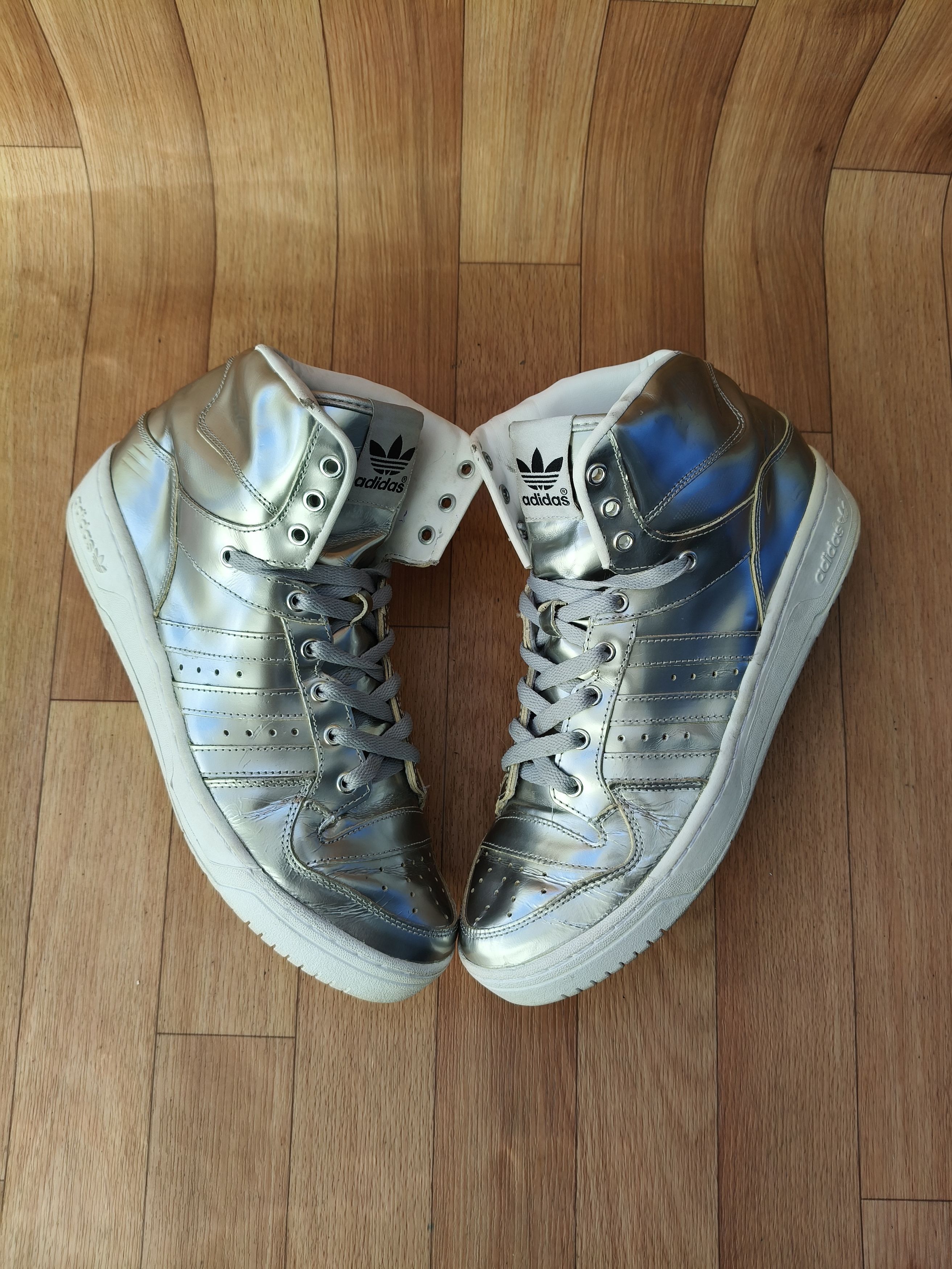 Adidas × Jeremy Scott Jeremy Scott liquid silver sneakers Size US 10 / EU 43 - 5 Thumbnail