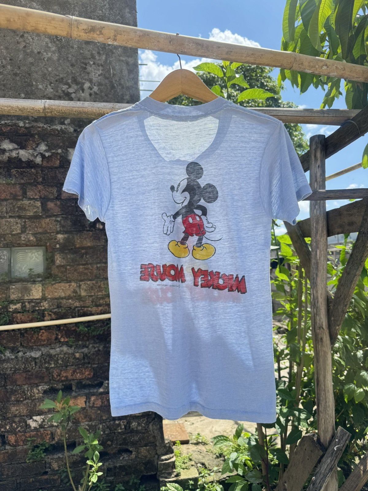 Vintage Vintage 70s,80s Mickey Mouse Tshirt Size US S / EU 44-46 / 1 - 2 Thumbnail