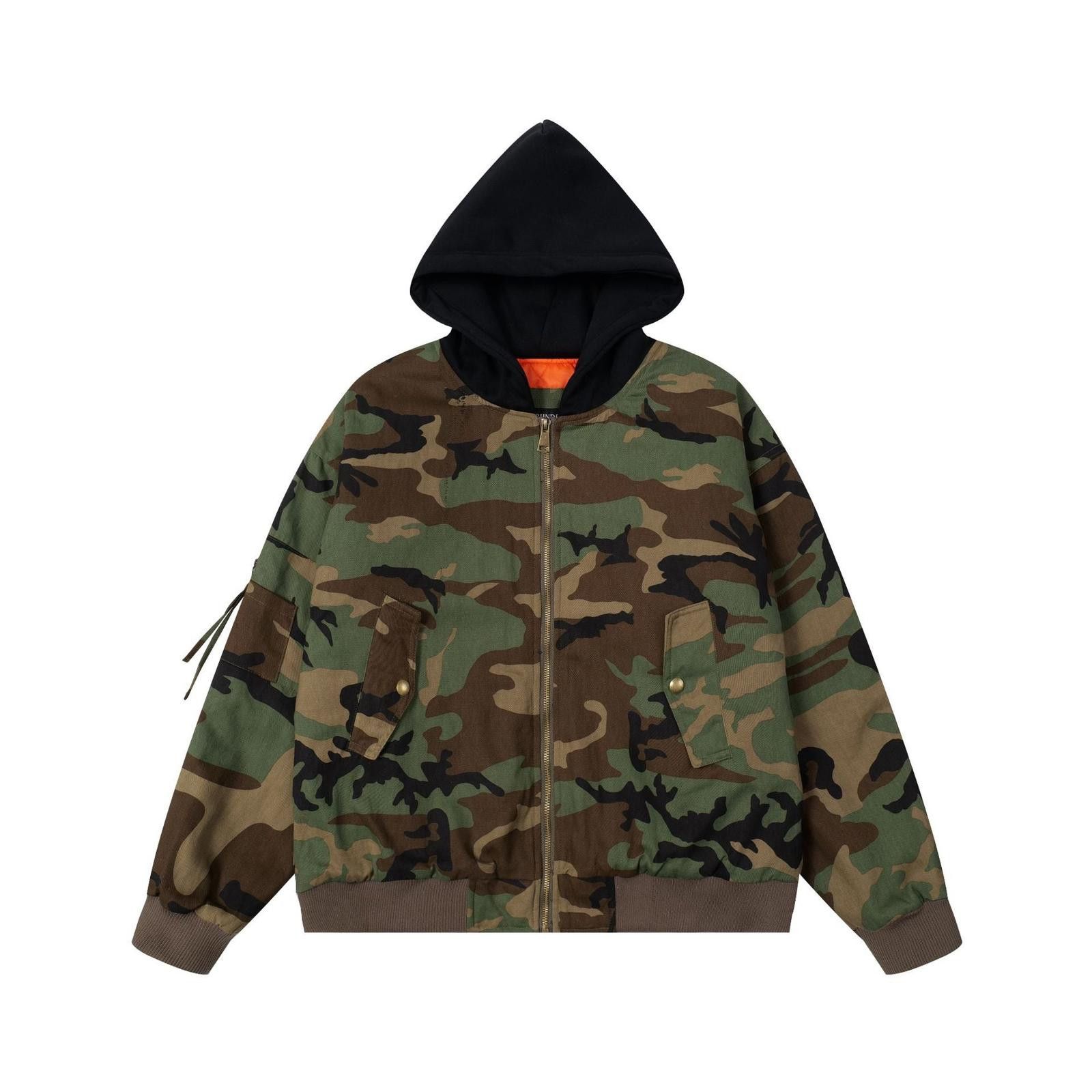 Other Camo Hooded Bomber Jacket | Cotton-Padded Street Size US L / EU 52-54 / 3 - 1 Thumbnail