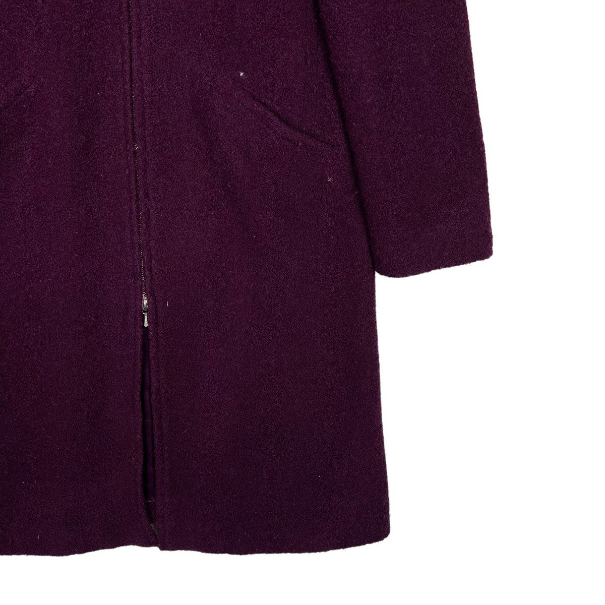 agnes b. 🔥 AGNES B FAUX FUR TRIM WOOL LONGCOAT Size M / US 6-8 / IT 42-44 - 5 Thumbnail