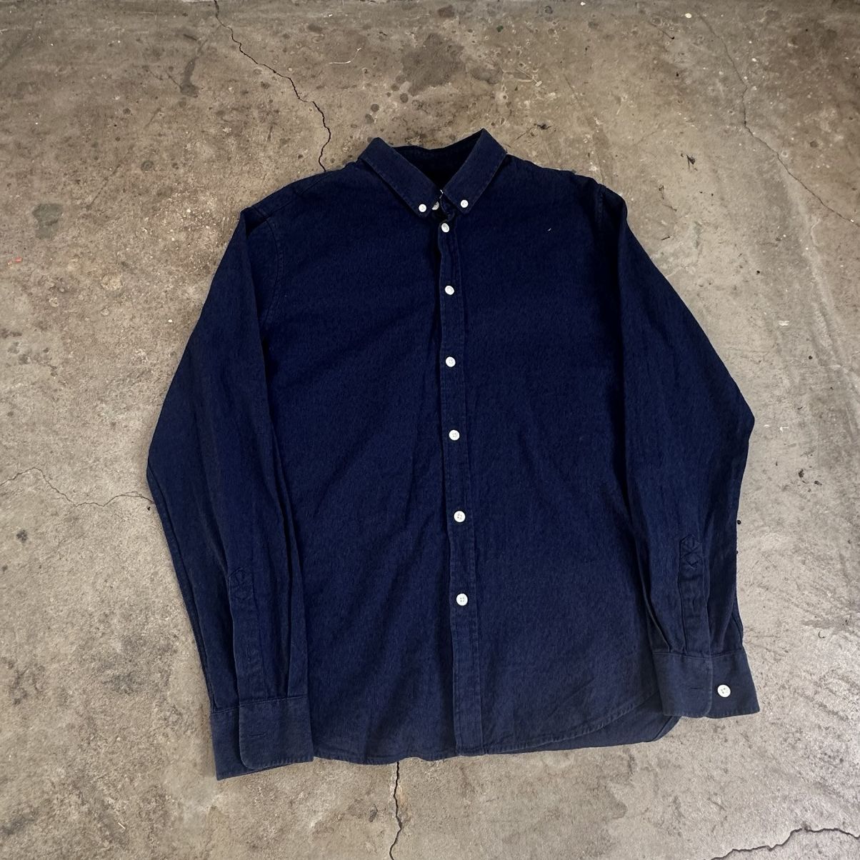 Samsoe Samsoe Samsoe & Samsoe Mens Shirt Button Up Long Sleeve Size L G Size US L / EU 52-54 / 3 - 2 Thumbnail