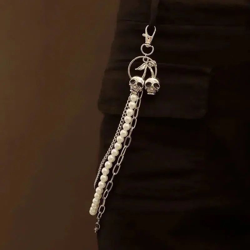 Jewelry Punk Waist Pants Chain Wallet Chain Skull Keychain Size ONE SIZE - 4 Thumbnail