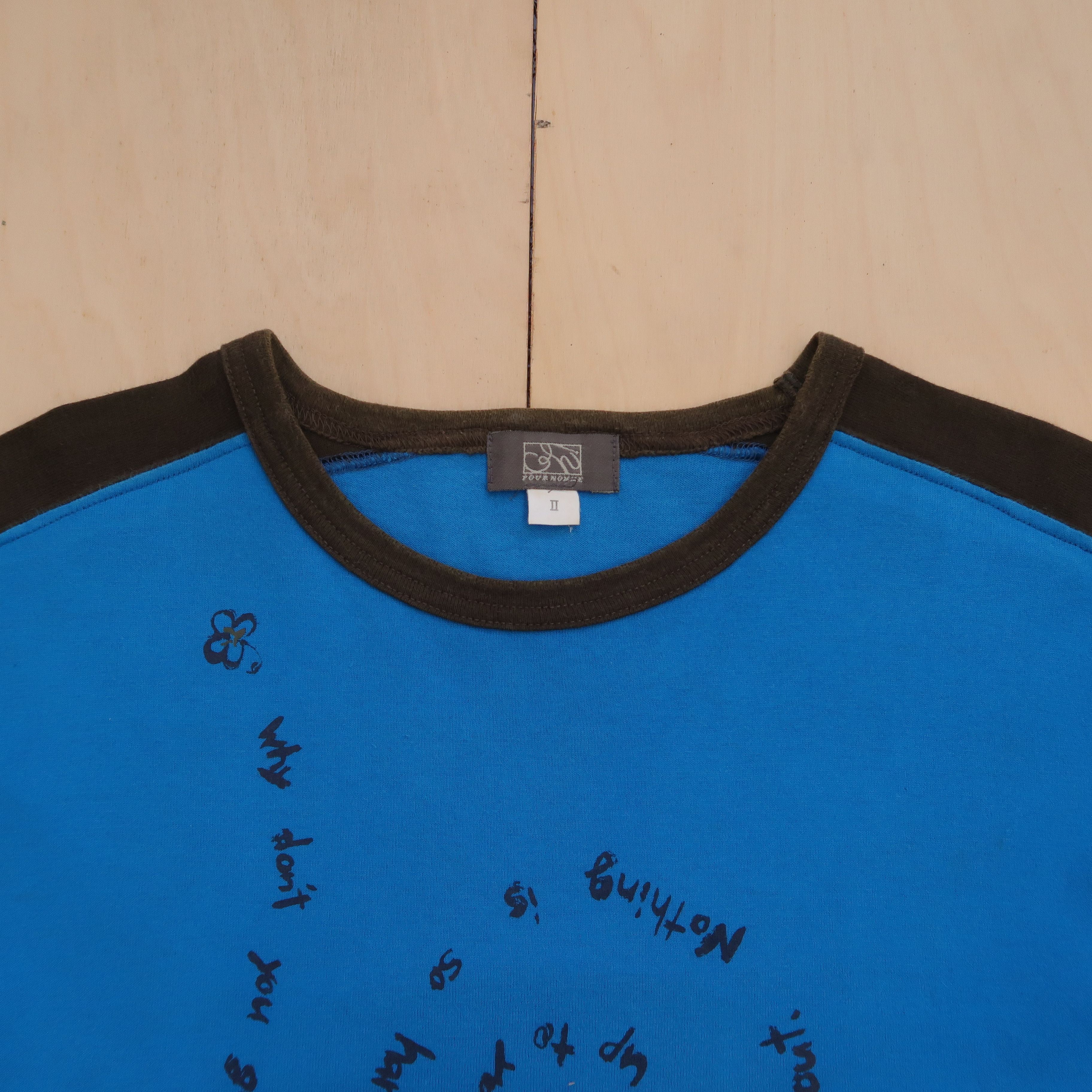 Yohji Yamamoto 1990s Pour Homme Spiral Poem T-Shirt Size US M / EU 48-50 / 2 - 3 Thumbnail