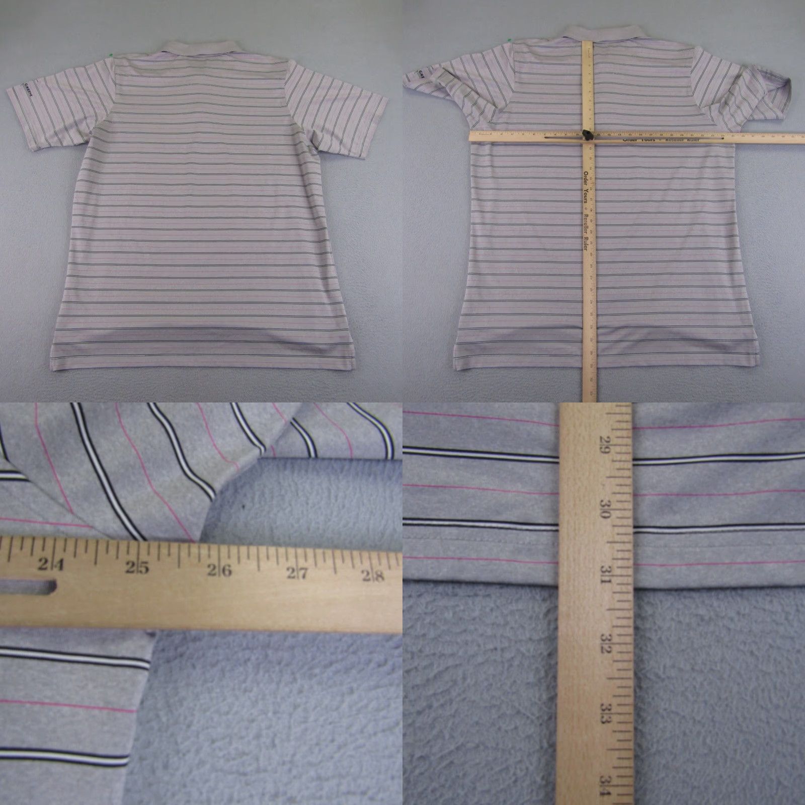 Vintage F&G Polo Shirt Mens Extra Large Gray Stripes Casual Golfweek Golfer Golf Size US XL / EU 56 / 4 - 8 Thumbnail