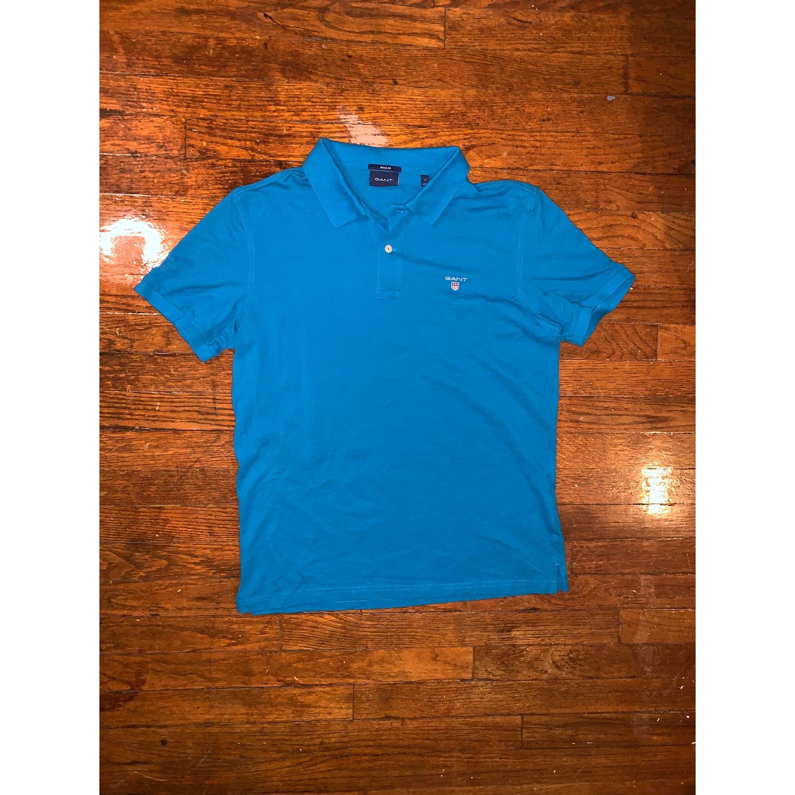 Gant GANT Turquoise Blue Slim Fit Polo Shirt M/L Short Sleeve Size US M / EU 48-50 / 2 - 1 Thumbnail