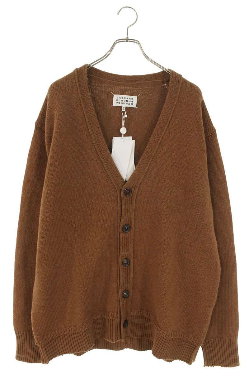 Maison Margiela Leather Elbow Patch Knit Cardigan Size S