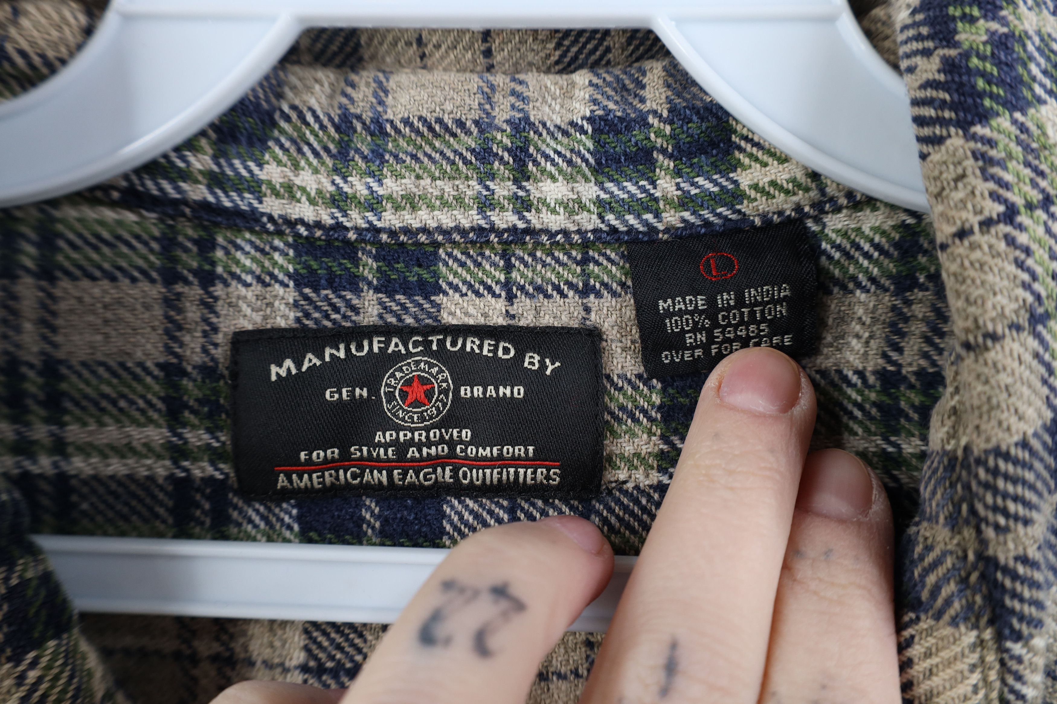 American Eagle Outfitters Vintage 90s American Eagle Outfitters Flannel Button Shirt Size US L / EU 52-54 / 3 - 7 Thumbnail