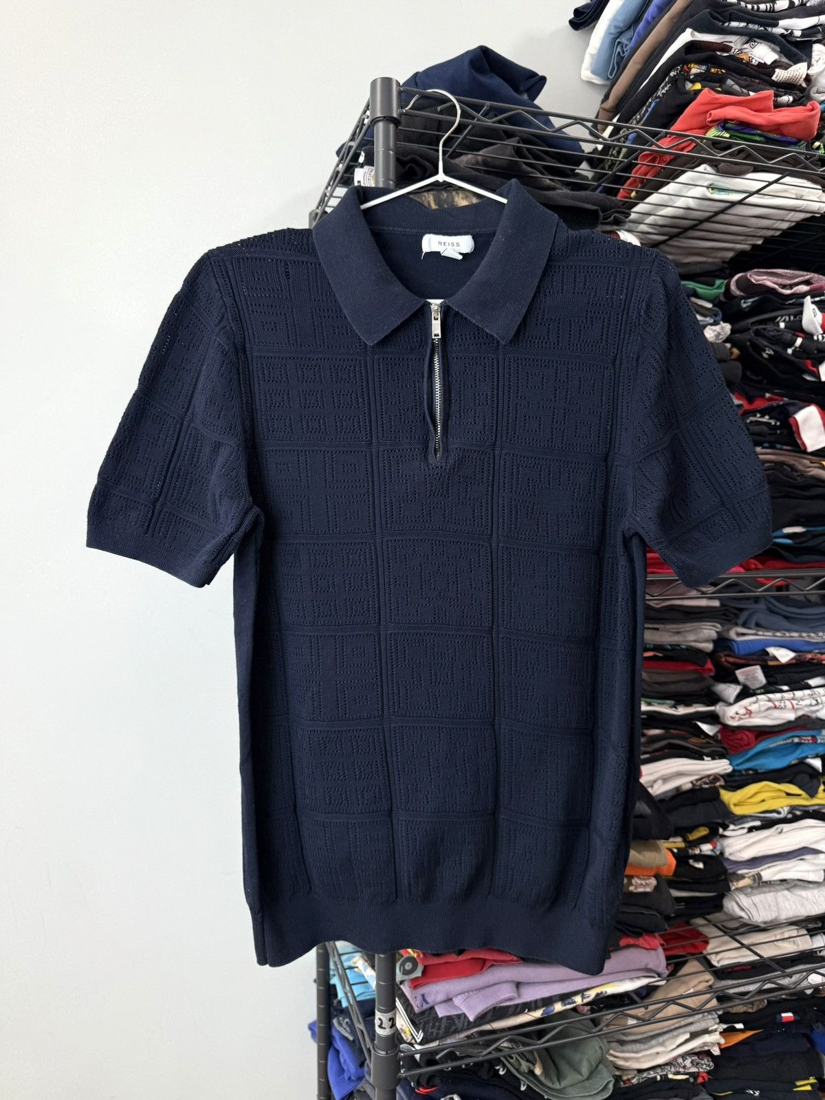 Reiss Knit Reiss Polo Shirt Pattern Luxury Size US S / EU 44-46 / 1 - 1 Thumbnail