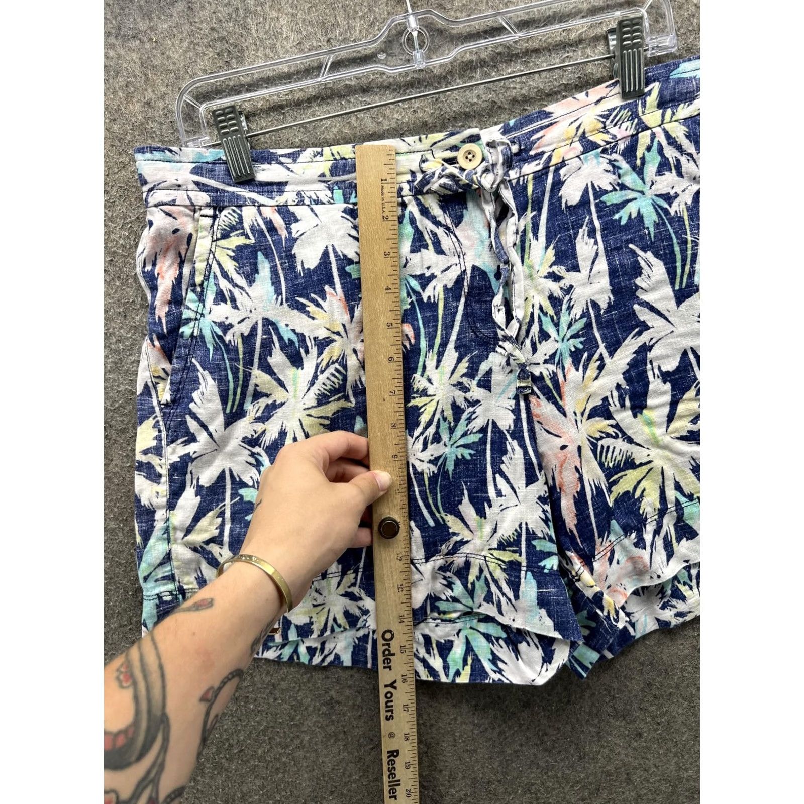 Tommy Bahama Tommy Bahama Shorts Womens Medium Blue Linen Chino Tropical 4 Inseam Casual Size 32" / US 10 / IT 46 - 5 Thumbnail