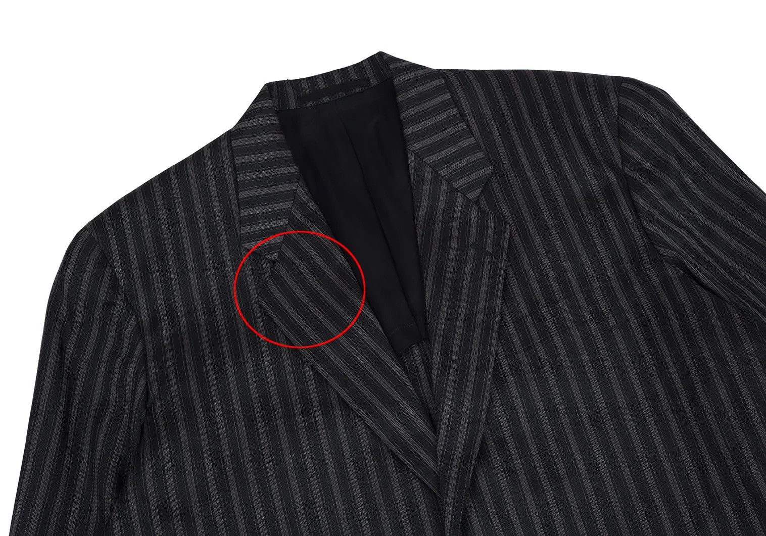 Comme des Garcons Homme Plus Polyester Stitch Stripe Jacket in Navy, Size M Size US M / EU 48-50 / 2 - 2 Thumbnail