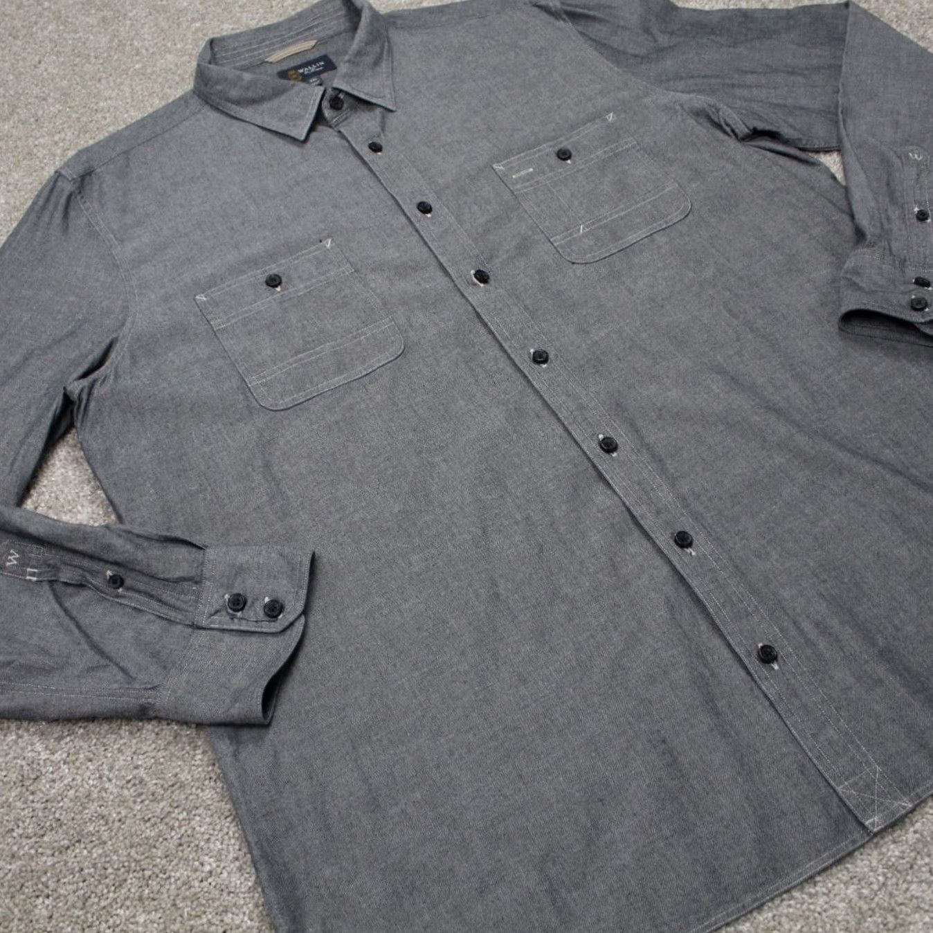 Vintage Wallin & Bros Shirt Mens 2XL 2XXL Black Cotton Long Sleeve Button Up Classic Casual Workwear Shirt Size US XXL / EU 58 / 5 - 6 Thumbnail