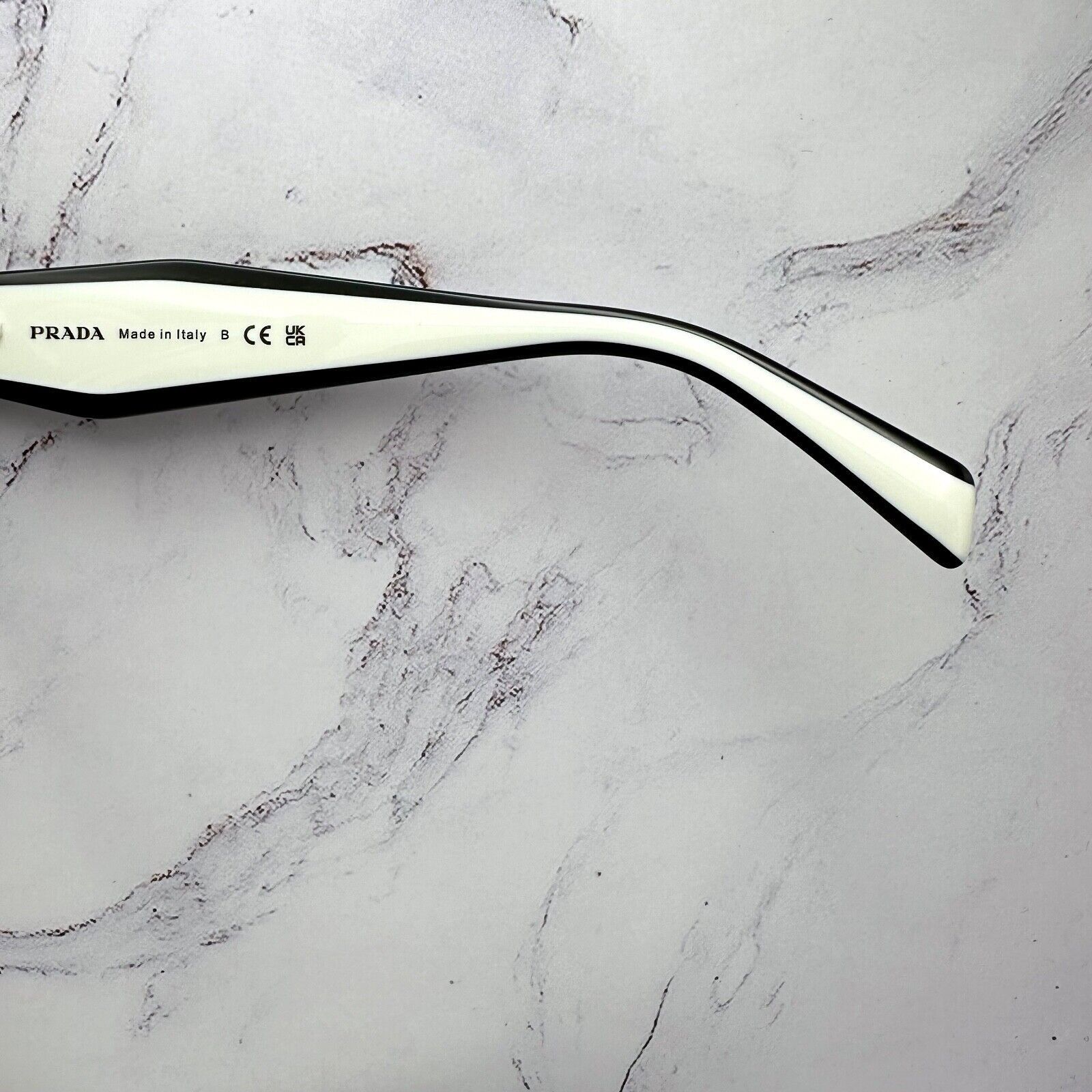 Prada New PRADA Sunglasses Symbole Black White Gold Metallic Logo Size ONE SIZE - 8 Thumbnail