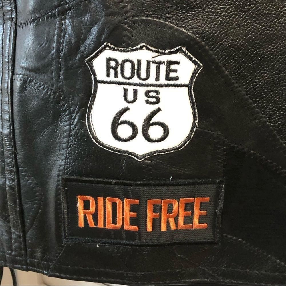 Other NWOT genuine Buffalo leather eagle patch biker black vest L Size US L / EU 52-54 / 3 - 5 Thumbnail