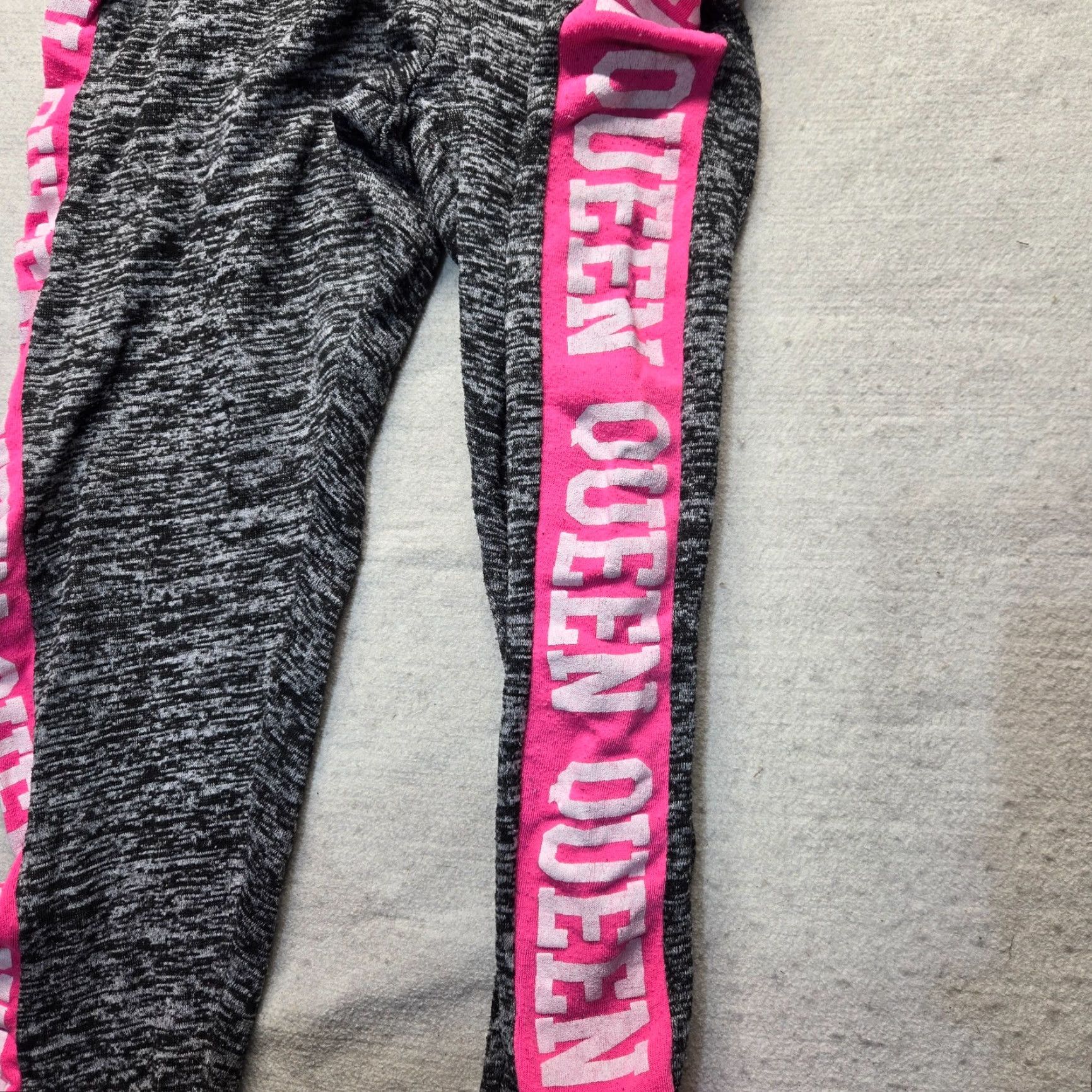Vintage Bobbie Brooks Queen Gray Pink Lounge Pants Jogger Drawstring Sleep Stretch M Womens Pants Grade: M Sized? Size 32" / US 10 / IT 46 - 2 Thumbnail