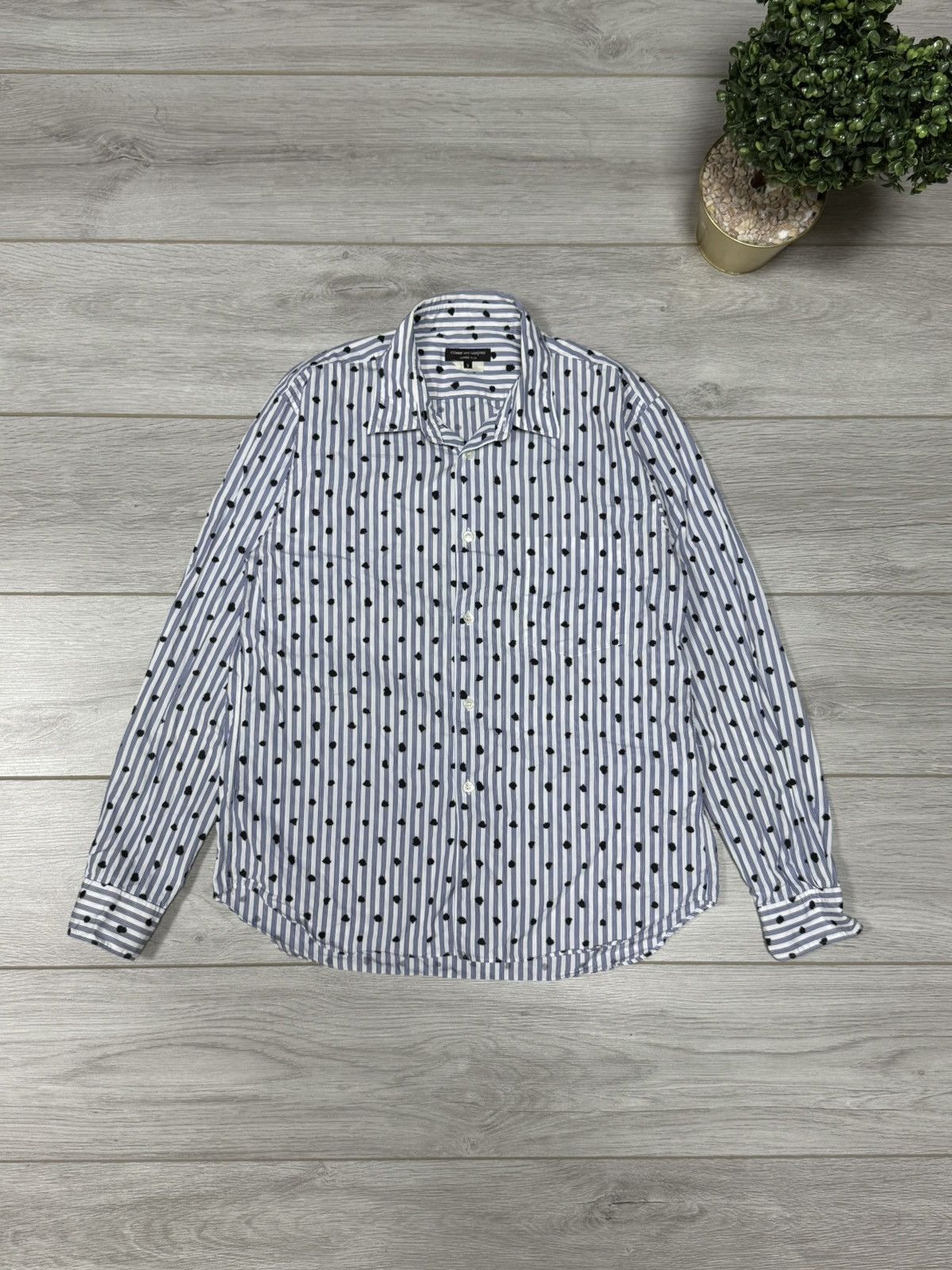Comme des Garcons Homme Plus CDG Homme Plus polka dot vintage striped shirt comme des Size US S / EU 44-46 / 1 - 3 Thumbnail