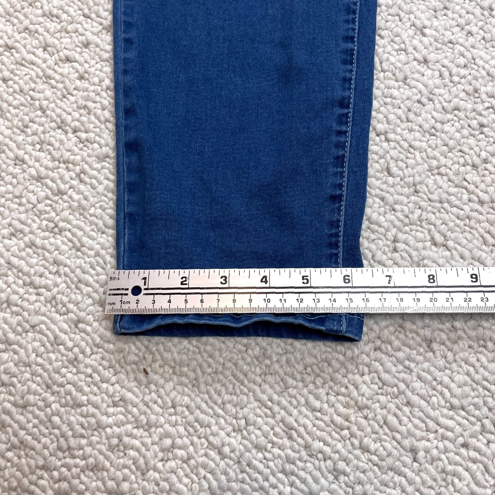 Shein Shein Jeans Womens 2XL Curve High Rise Dark Wash Blue Denim Zip 32x28 Leg Size 40" / US 18 - 2 Thumbnail