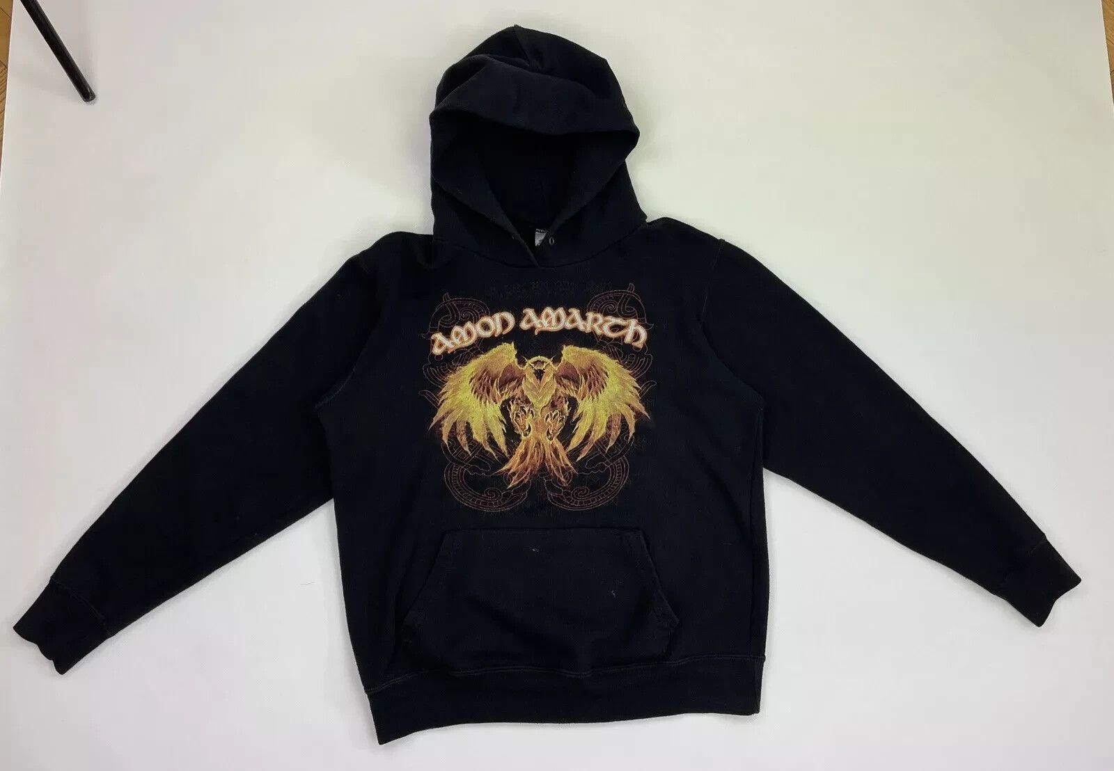 Vintage AMON AMARTH I AM THE EAGLE UN THE SKY 2013 HOODIE FADED ROCK Size US L / EU 52-54 / 3 - 1 Thumbnail
