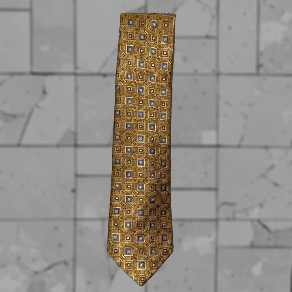 Robert Talbott Robert Talbott Men Gold Geometric Tie - Nordstrom Brand, Classic Business Accessory Size ONE SIZE - 1 Thumbnail