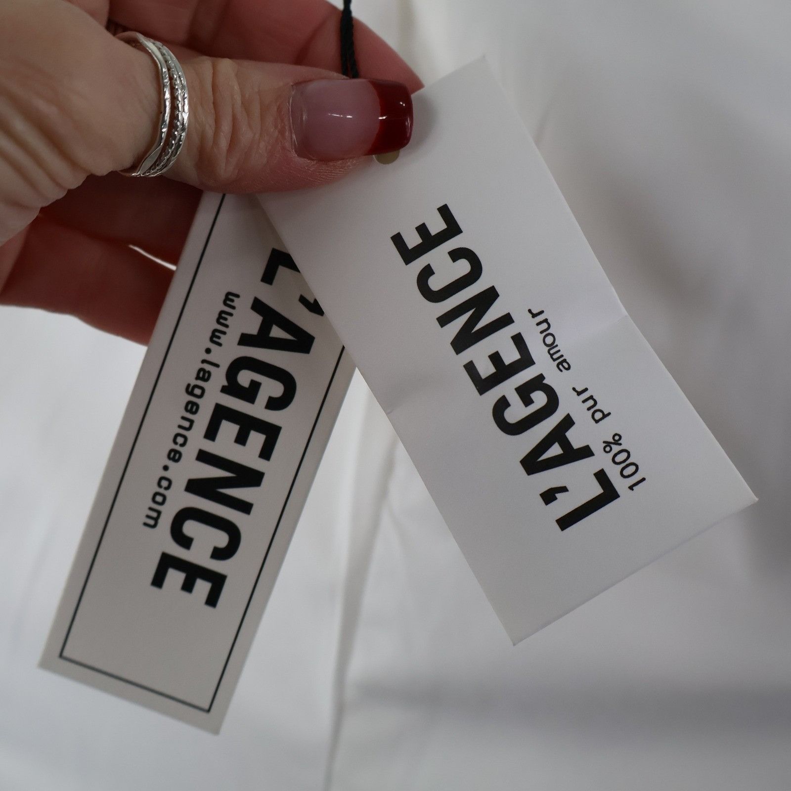 L'AGENCE L'AGENCE Double Breasted Blazer Women 6 White Black Tuxedo Size M / US 6-8 / IT 42-44 - 13 Thumbnail