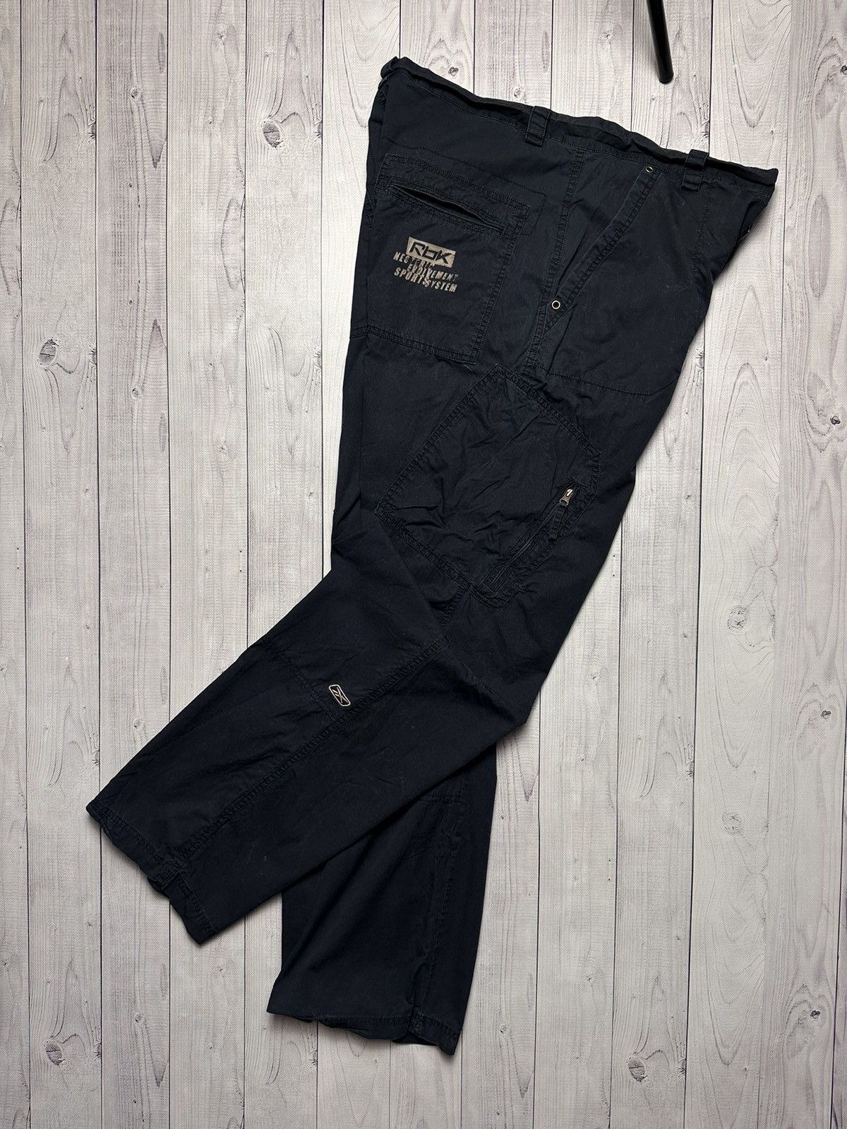Reebok × Vintage Vintage Reebok cargo drill pants pocket size L rare Size US 34 / EU 50 - 2 Thumbnail