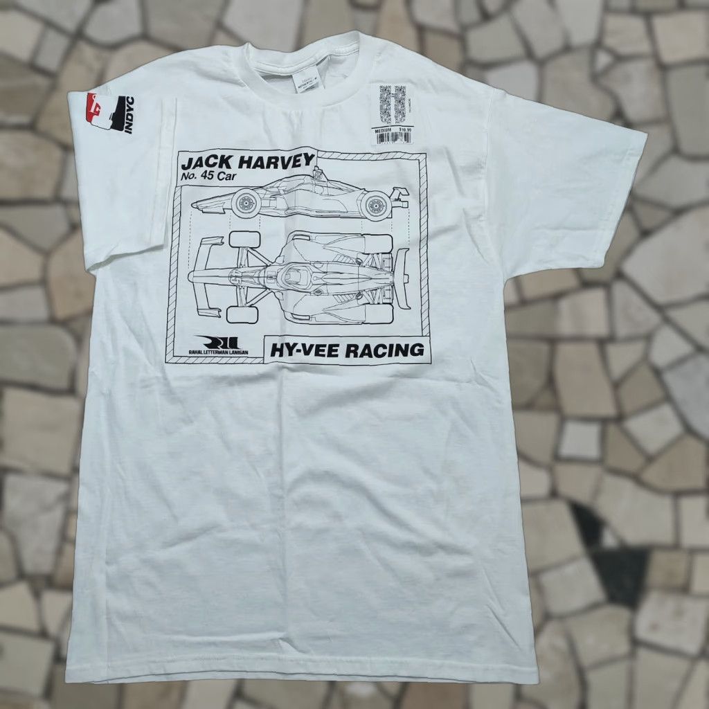 Hanes Nwt Hanes Jack Harvey IndyCar Hy-vee Racing Tee Mens M White T-Shirt Blueprint 90s Racing USA Classic Size US M / EU 48-50 / 2 - 1 Thumbnail