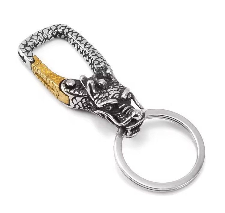 Jewelry Punk Dragon Carabiner Keychain Size ONE SIZE - 2 Thumbnail