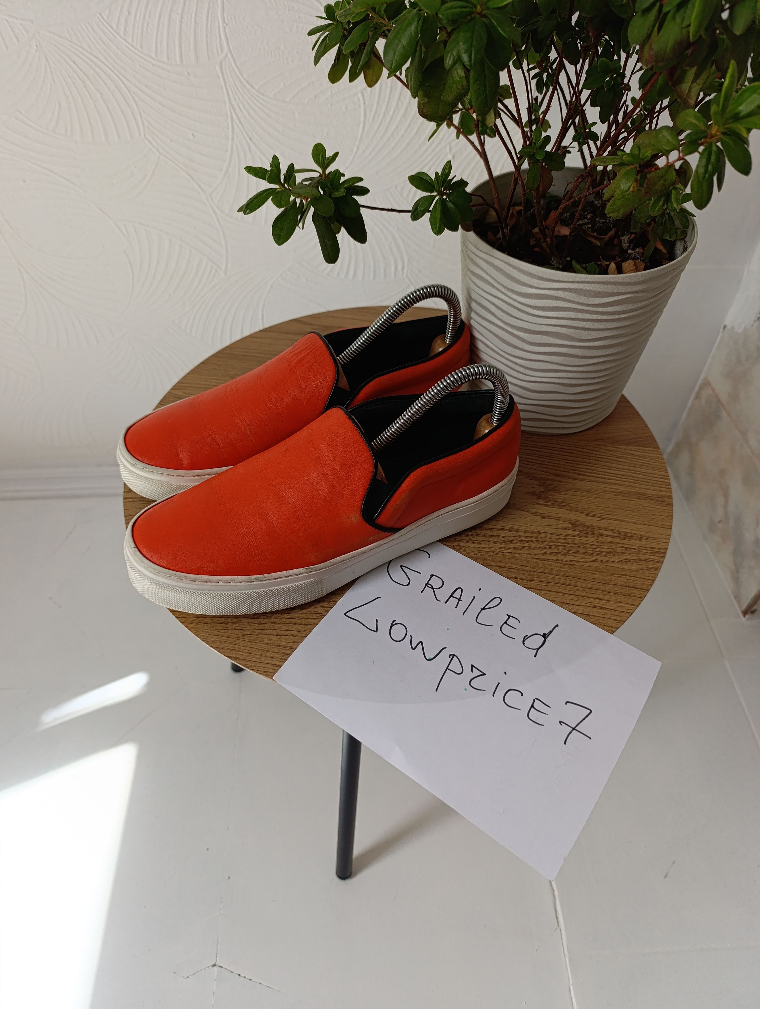 Celine CELINE LEATHER ORANGE SLIP-ON WOMENS SHOES Size US 8 / IT 38 - 2 Thumbnail